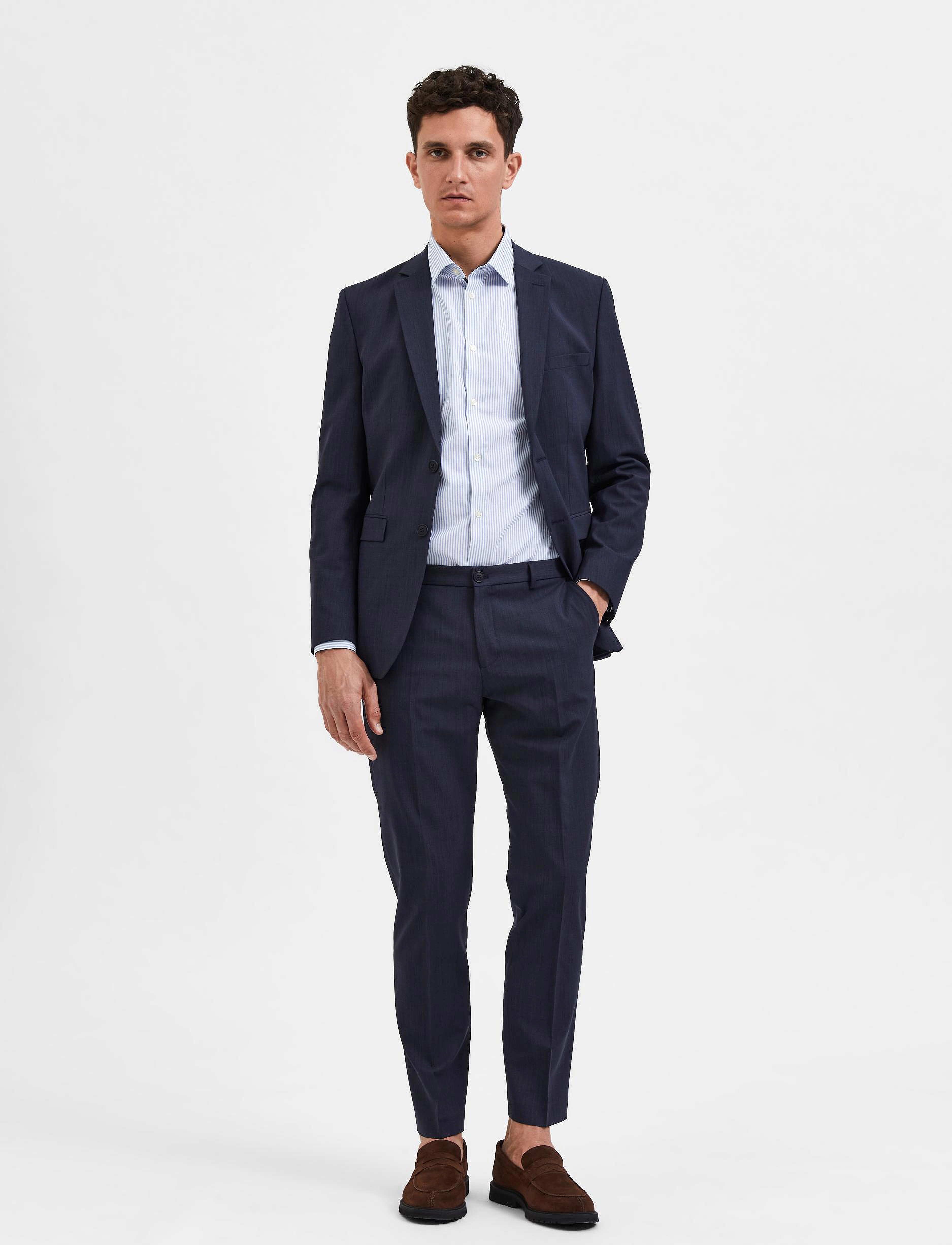 Selected - SLHSLIM-ELON TRS FLEX B NOOS - dark blue - 4