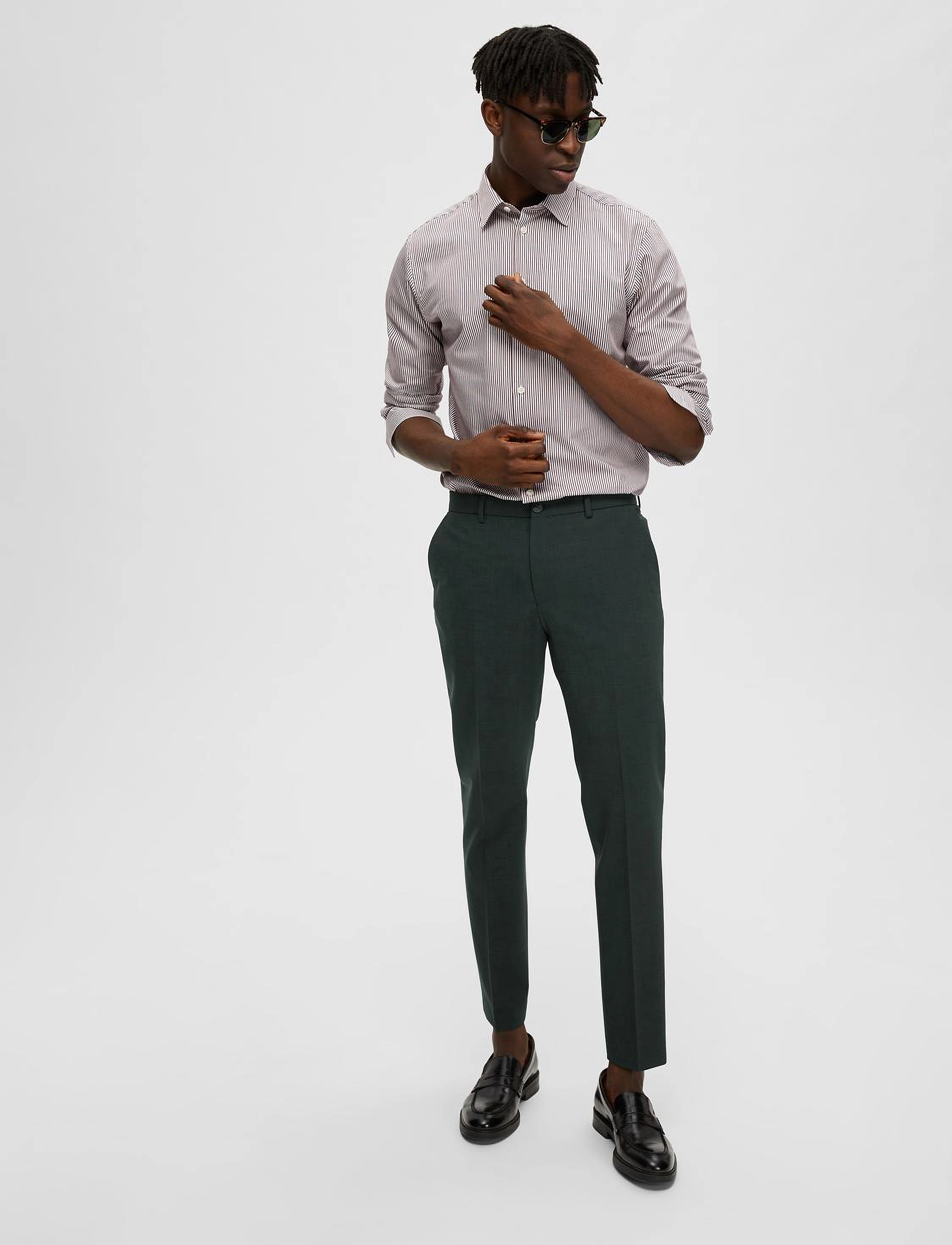 Selected - SLHSLIM-ELON TRS FLEX B NOOS - dark green - 5
