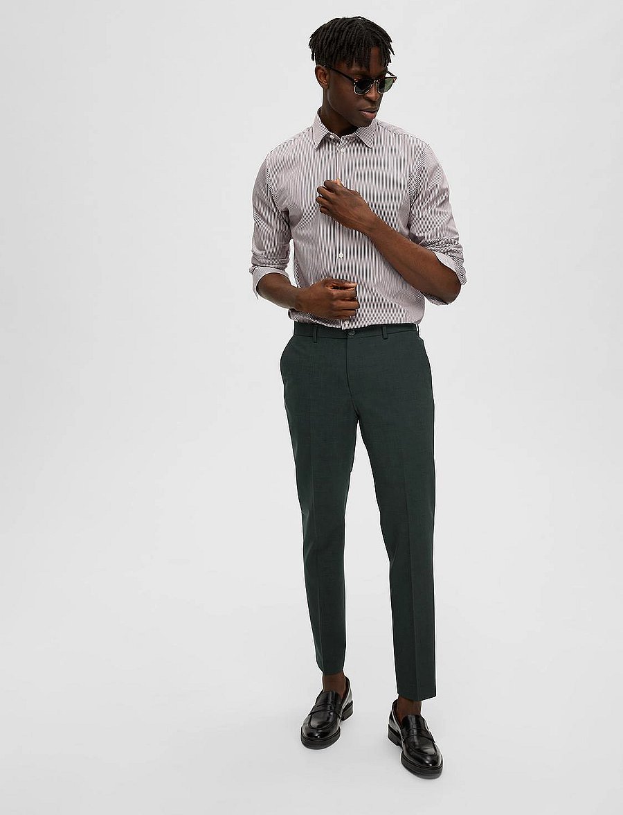 Selected - SLHSLIM-ELON TRS FLEX B NOOS - dark green - 5