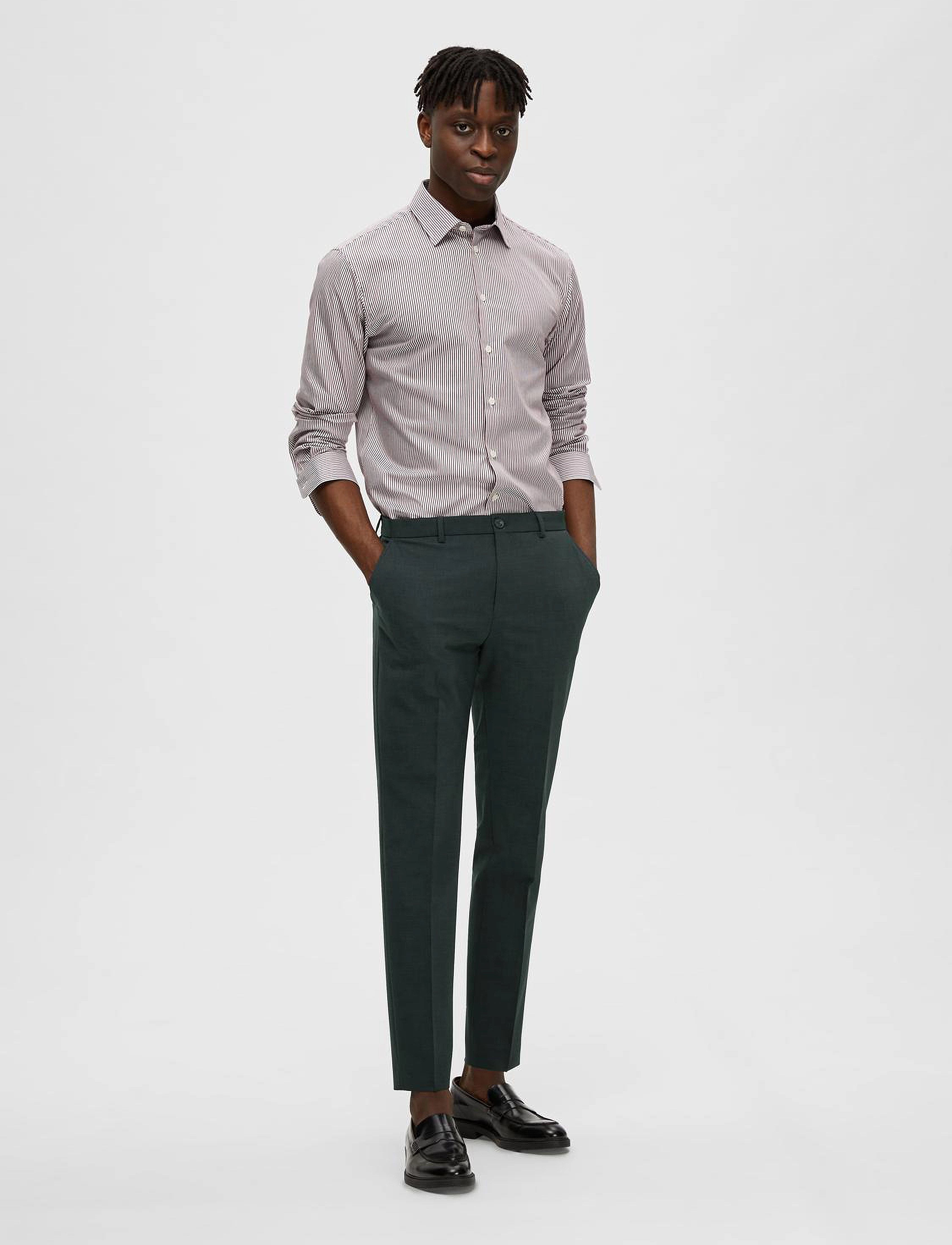 Selected - SLHSLIM-ELON TRS FLEX B NOOS - dark green - 5