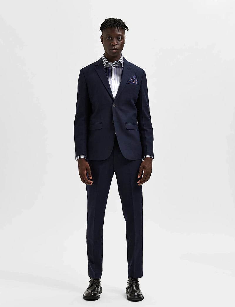 Selected - SLHSLIM-ADRIAN BLZ B NOOS - Ühe rinnatisega pintsakud - navy blazer - 4