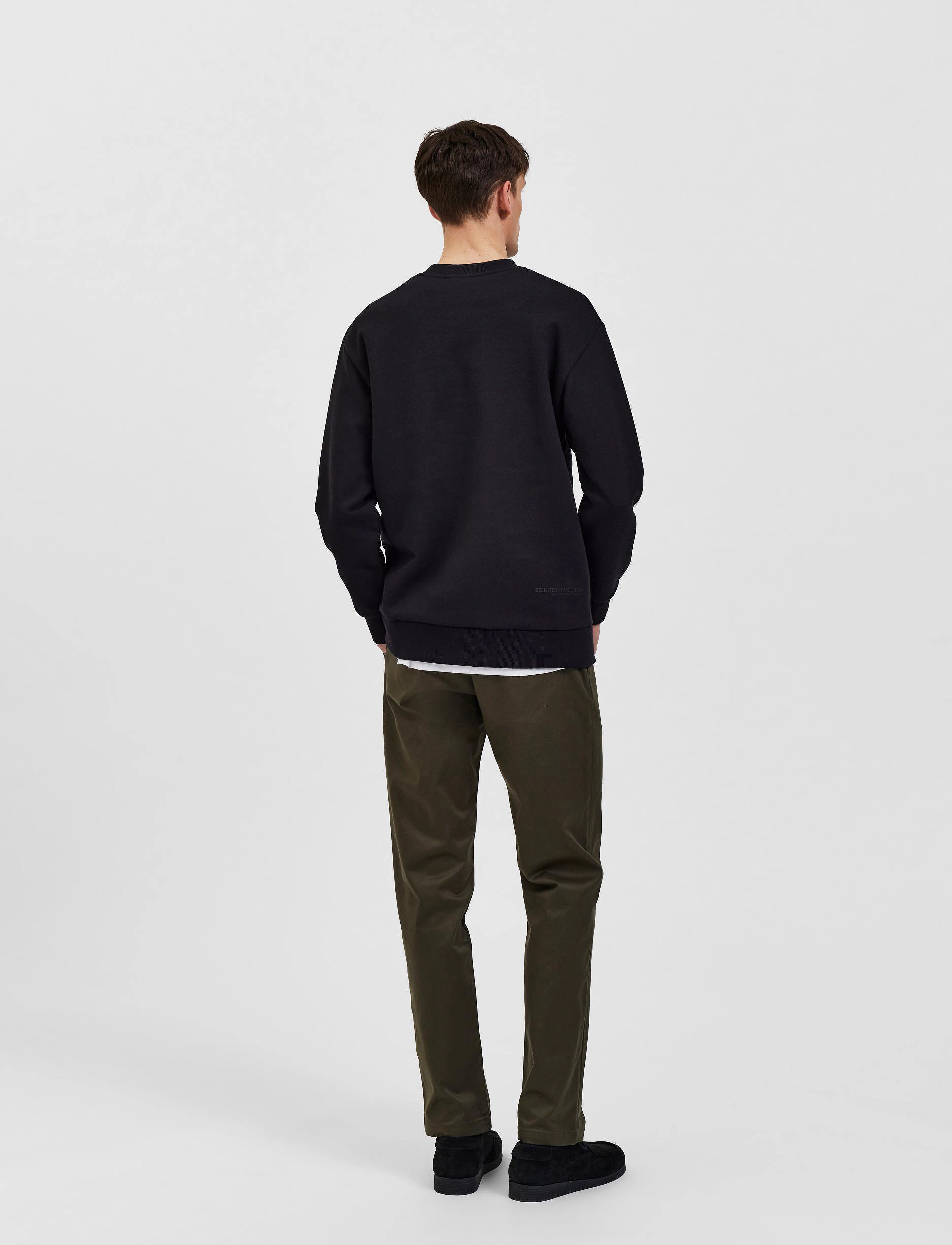Selected Homme - SLHRELAXHOFFMAN CREW NECK SWEAT S - black - 3