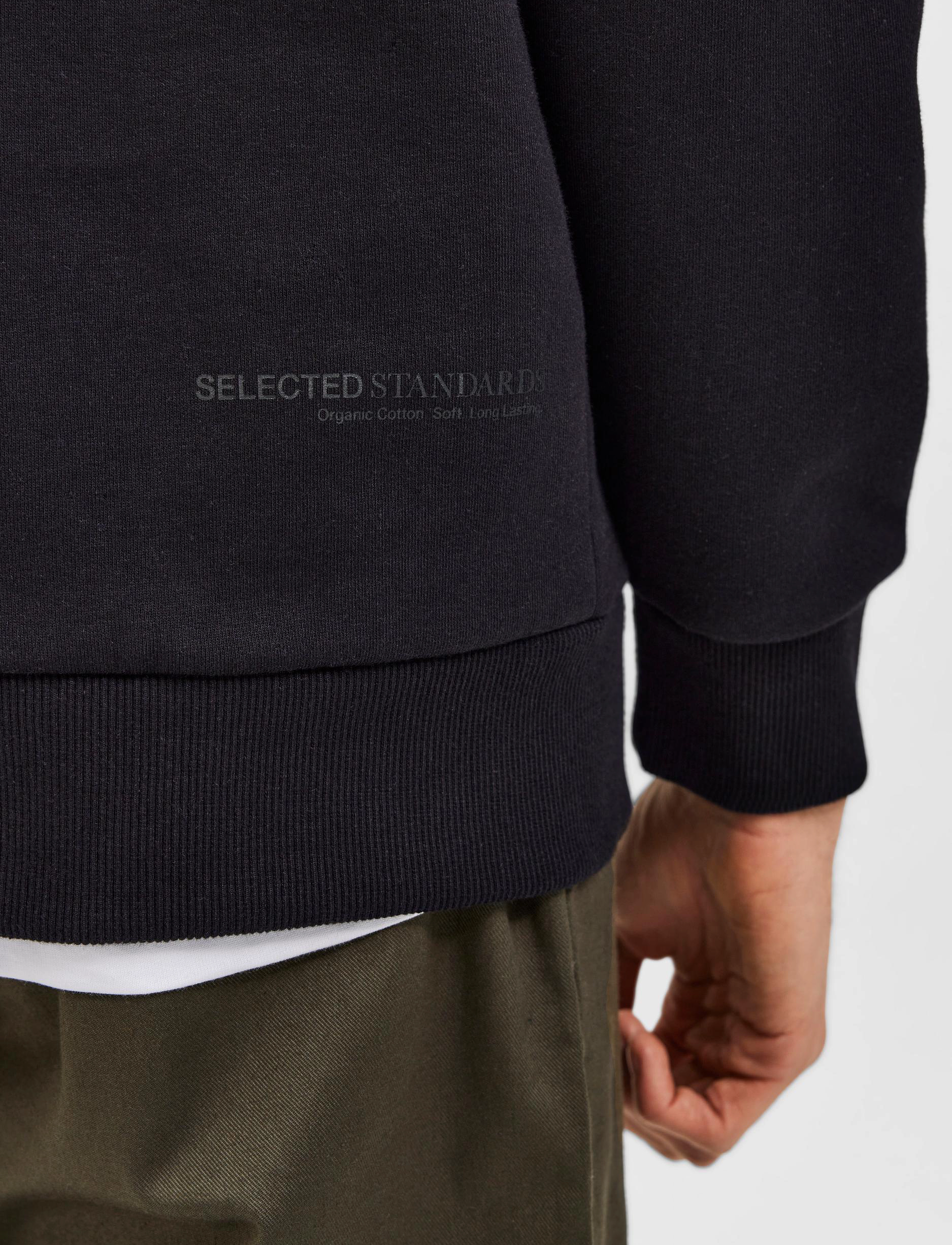 Selected Homme - SLHRELAXHOFFMAN CREW NECK SWEAT S - black - 5