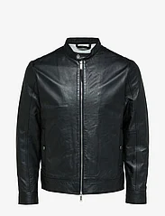 Selected Homme - SLHARCHIVE CLASSIC LEATHER JKT NOOS - spring jackets - black - 0