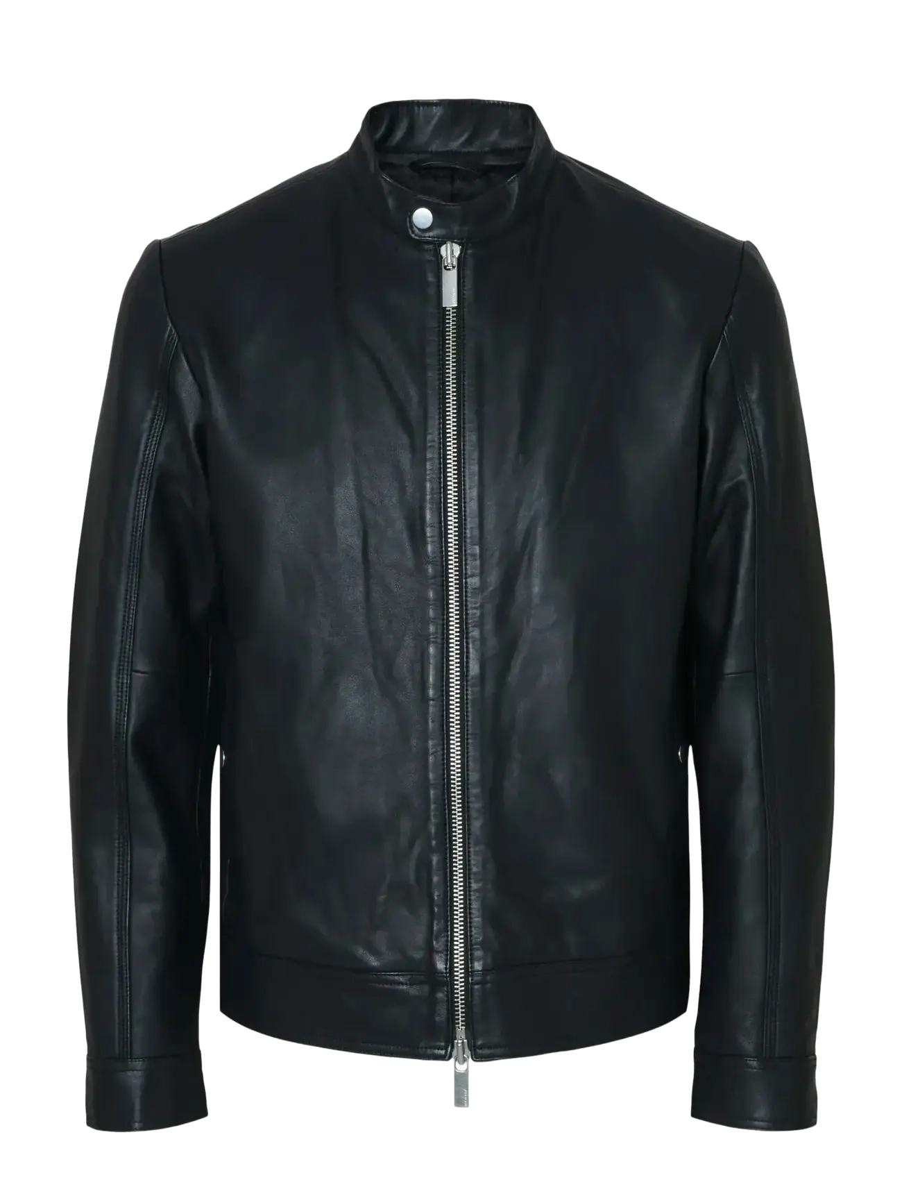 Selected SLMARCHIVE CLASSIC LEATHER JKT NOOS - Ulkovaatteet - BLACK / black
