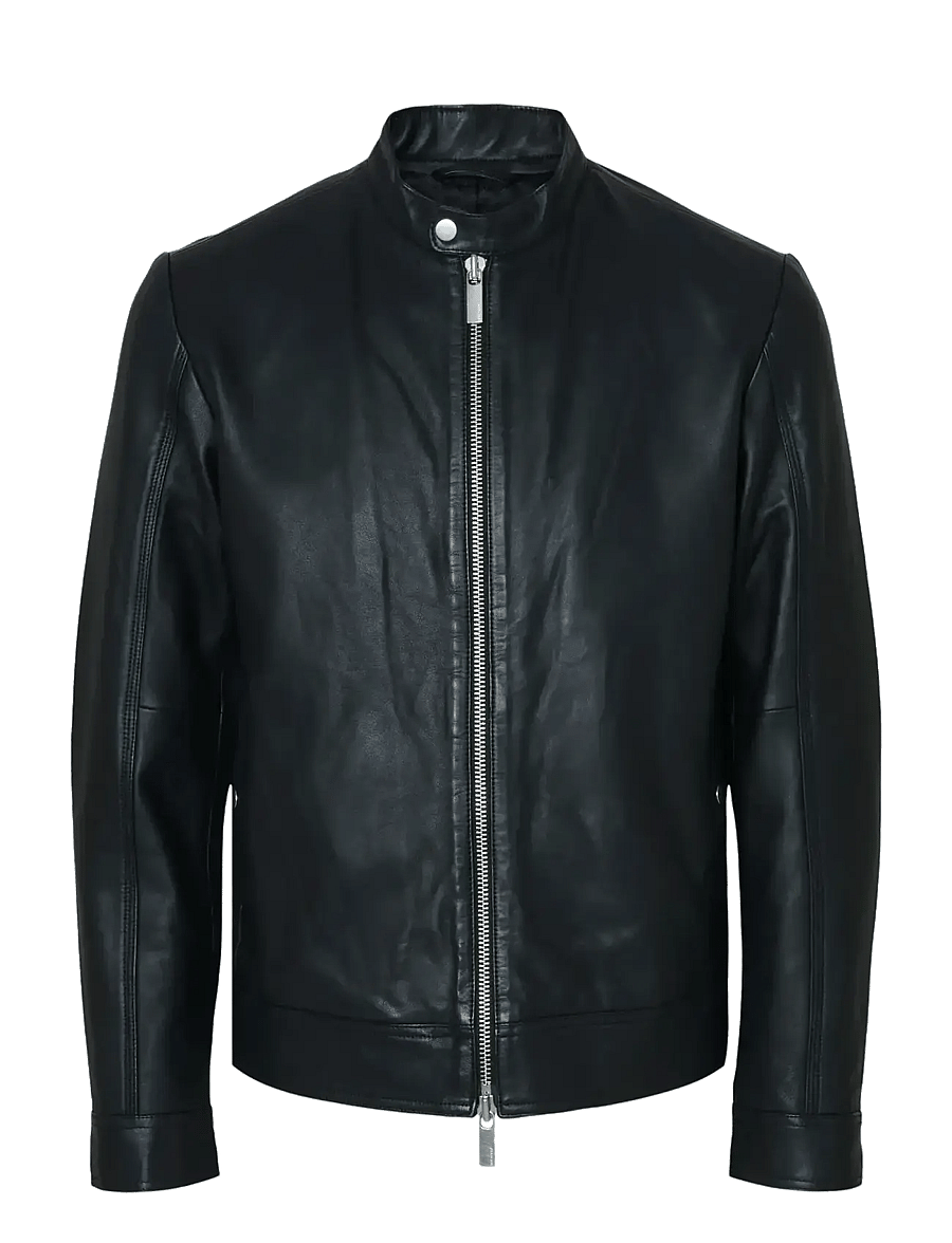 Selected - SLMARCHIVE CLASSIC LEATHER JKT NOOS - frühlingsjacken - black - 1
