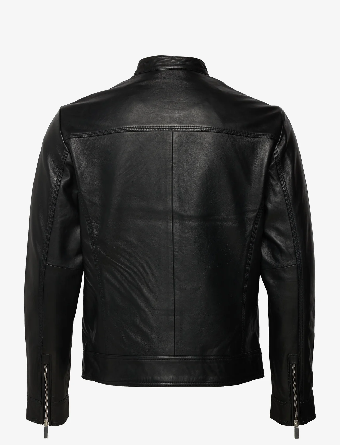 Selected Homme - SLHARCHIVE CLASSIC LEATHER JKT NOOS - spring jackets - black - 1