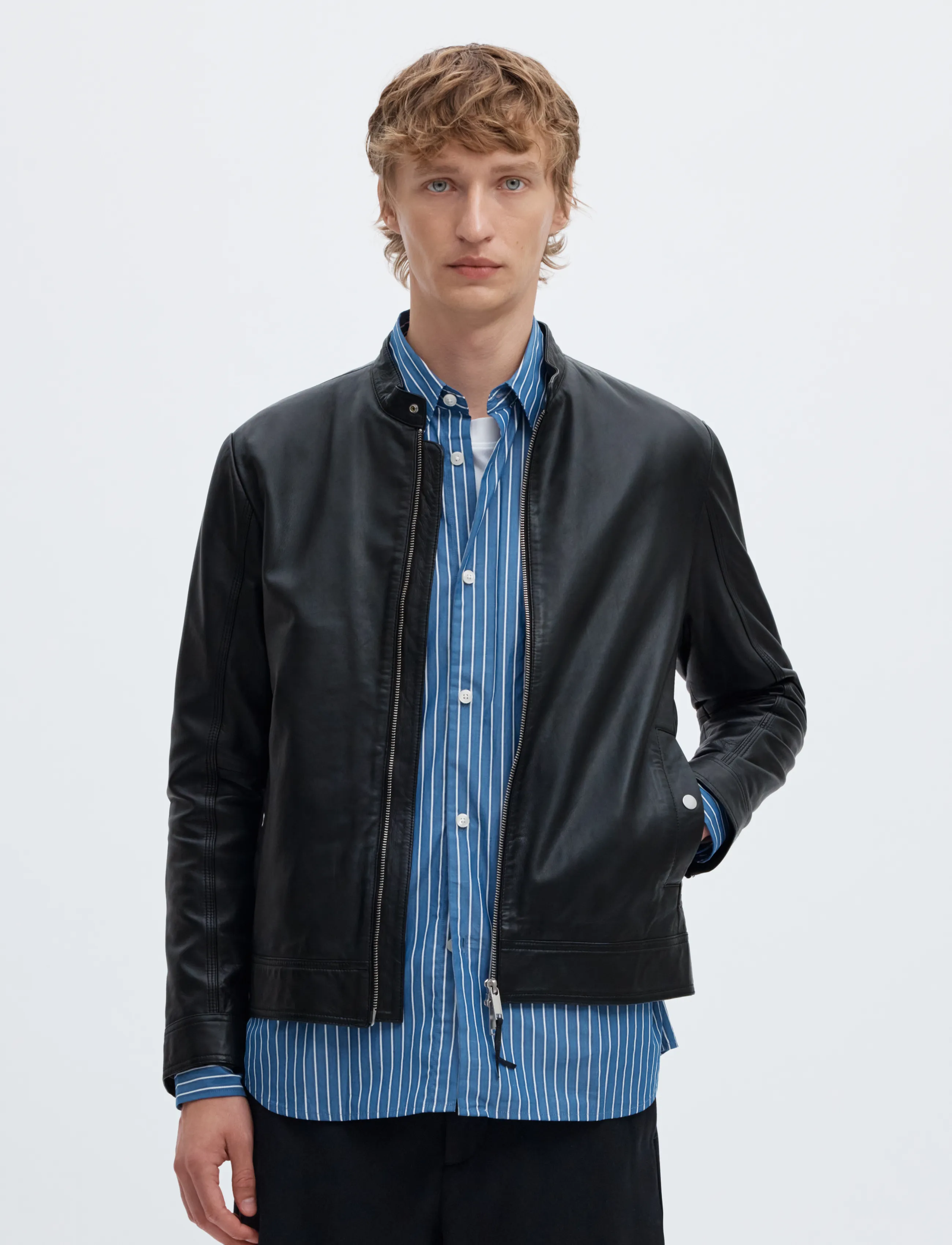 Selected SLMARCHIVE CLASSIC LEATHER JKT NOOS - Jacken & Mäntel - BLACK / black
