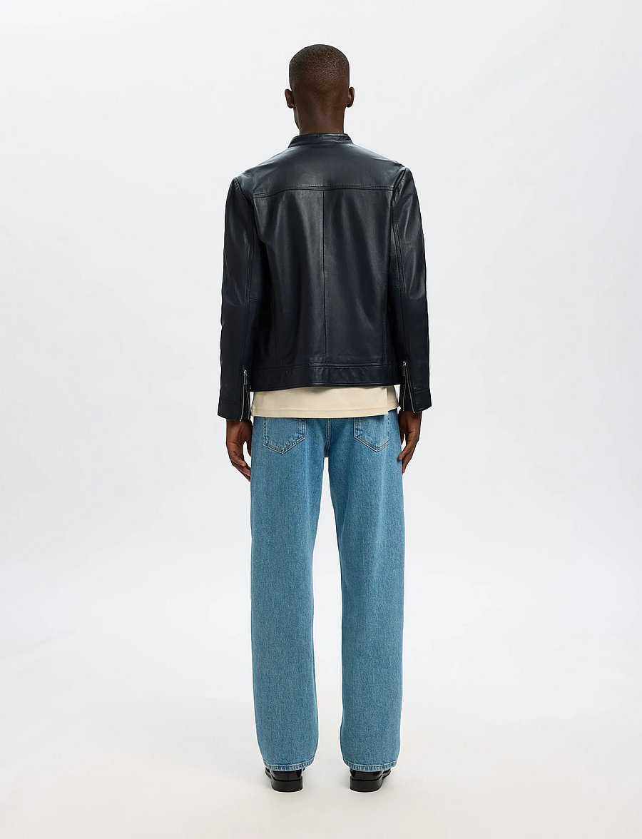 Selected - SLMARCHIVE CLASSIC LEATHER JKT NOOS - frühlingsjacken - black - 3