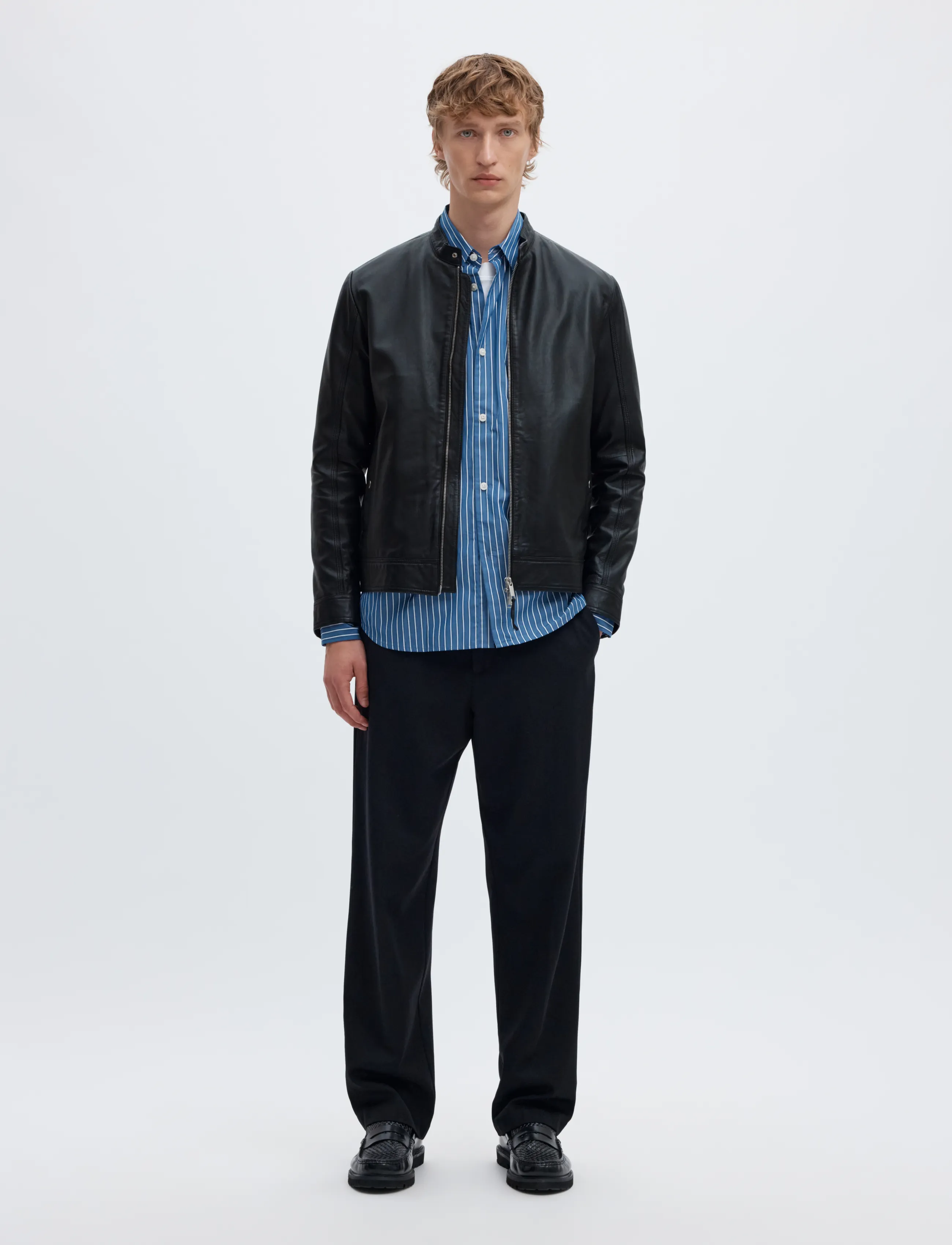 Selected - SLMARCHIVE CLASSIC LEATHER JKT NOOS - fall jackets - black - 4