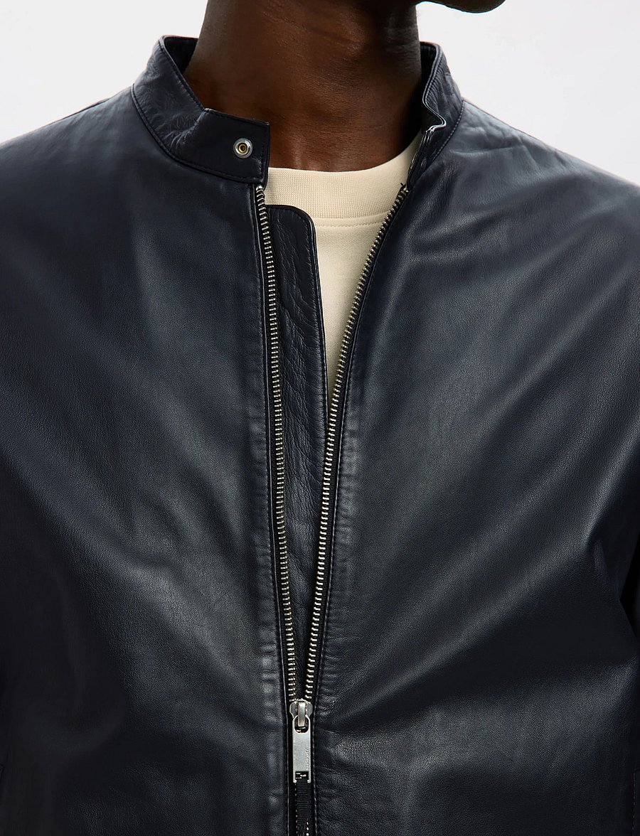 Selected - SLMARCHIVE CLASSIC LEATHER JKT NOOS - frühlingsjacken - black - 4