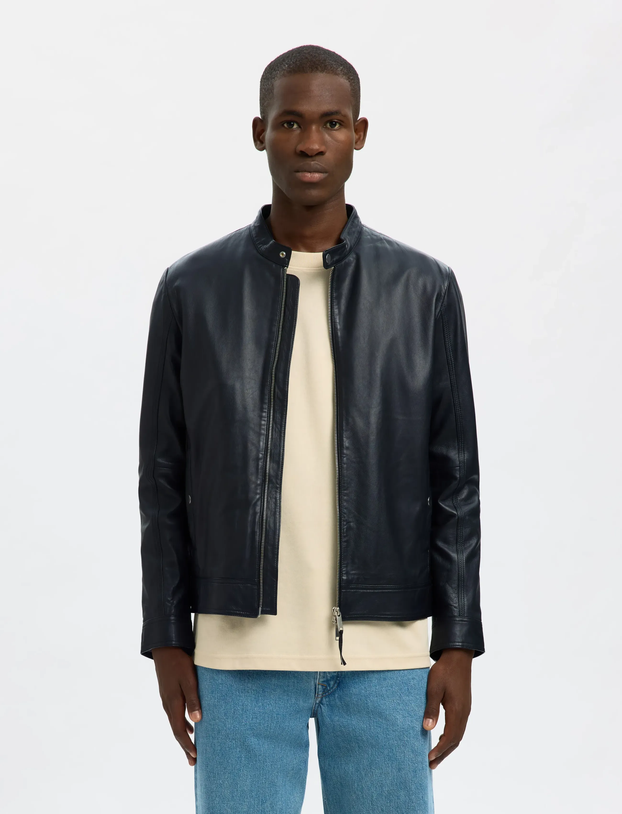 Selected - SLMARCHIVE CLASSIC LEATHER JKT NOOS - frühlingsjacken - black - 5