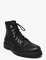 Selected Homme - SLHMADS LEATHER BOOT B NOOS - lace ups - black - 0