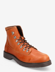 SLHMADS LEATHER BOOT B NOOS - COGNAC