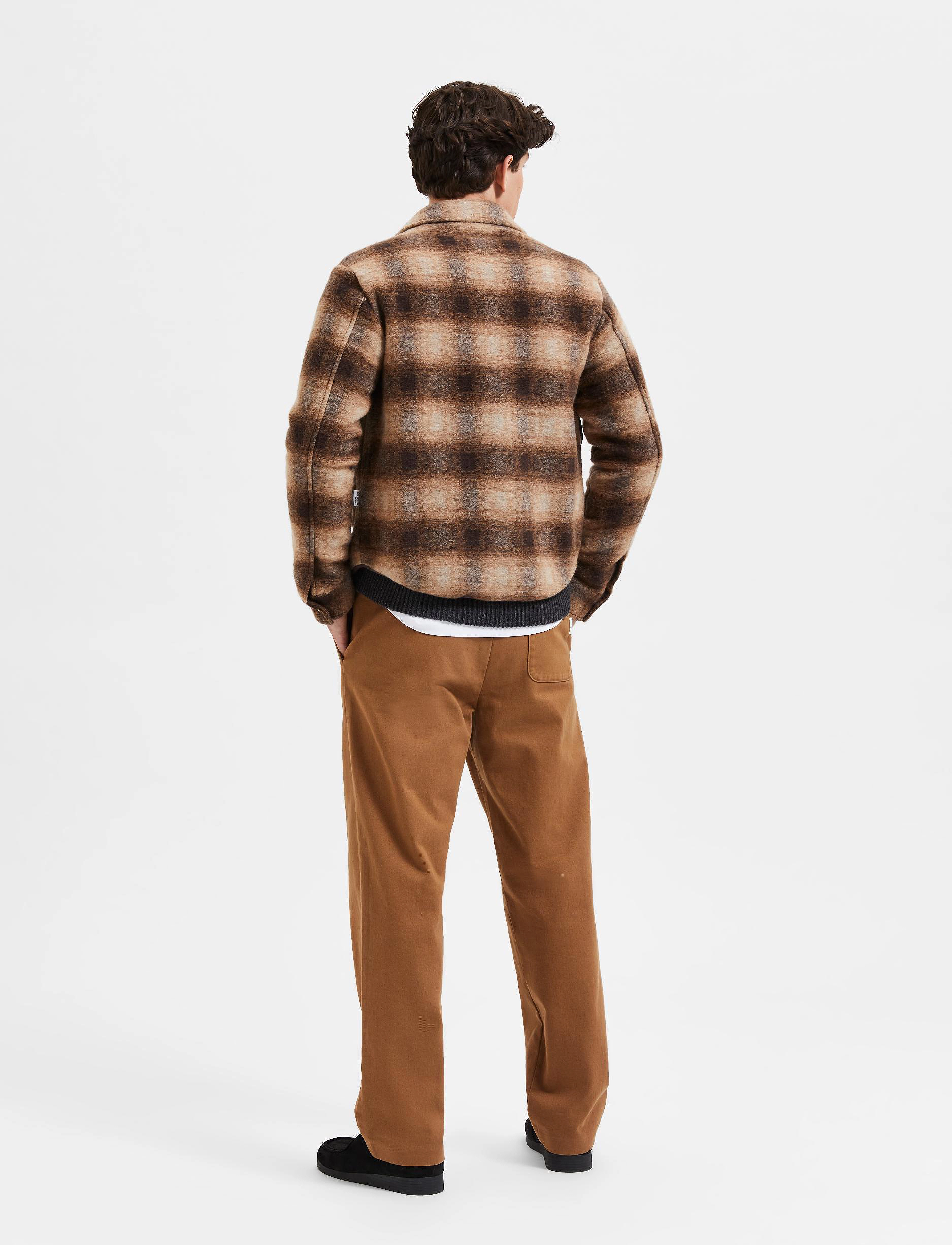 Selected Homme - SLHHOPE BOILED WOOL JACKET W - ermine - 3