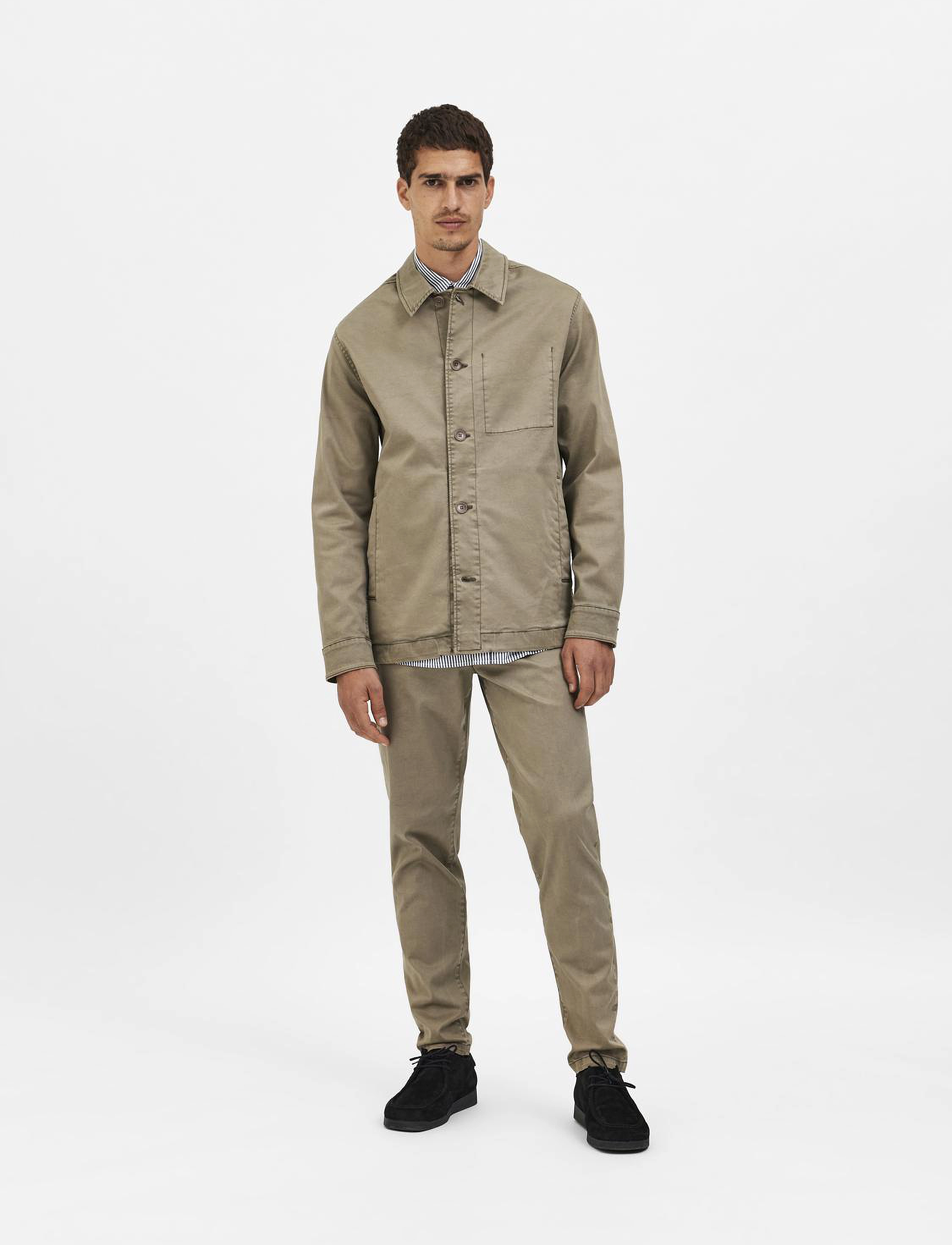 Selected Homme - SLHRELAXED-RONAN JACKET W - brindle - 4
