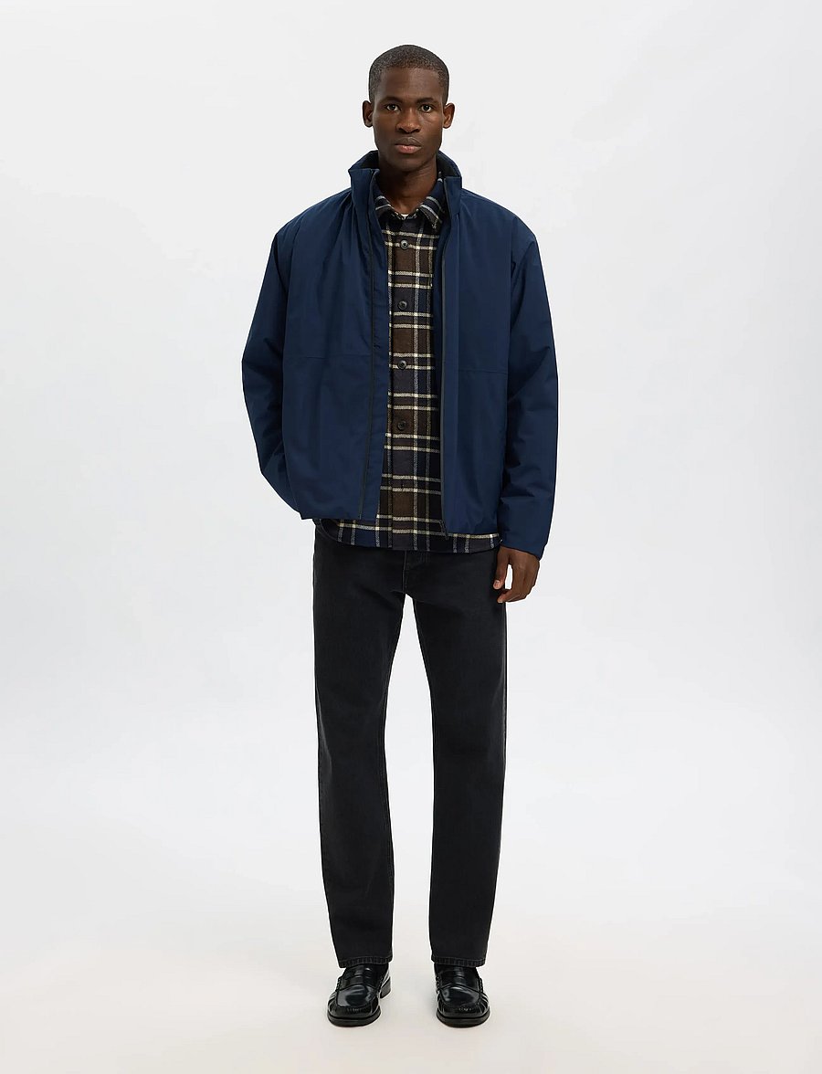 Selected - SLHRLXPABLO WOOL BLEND OVERSHIRT - Überhemden - dark brown melange - 3