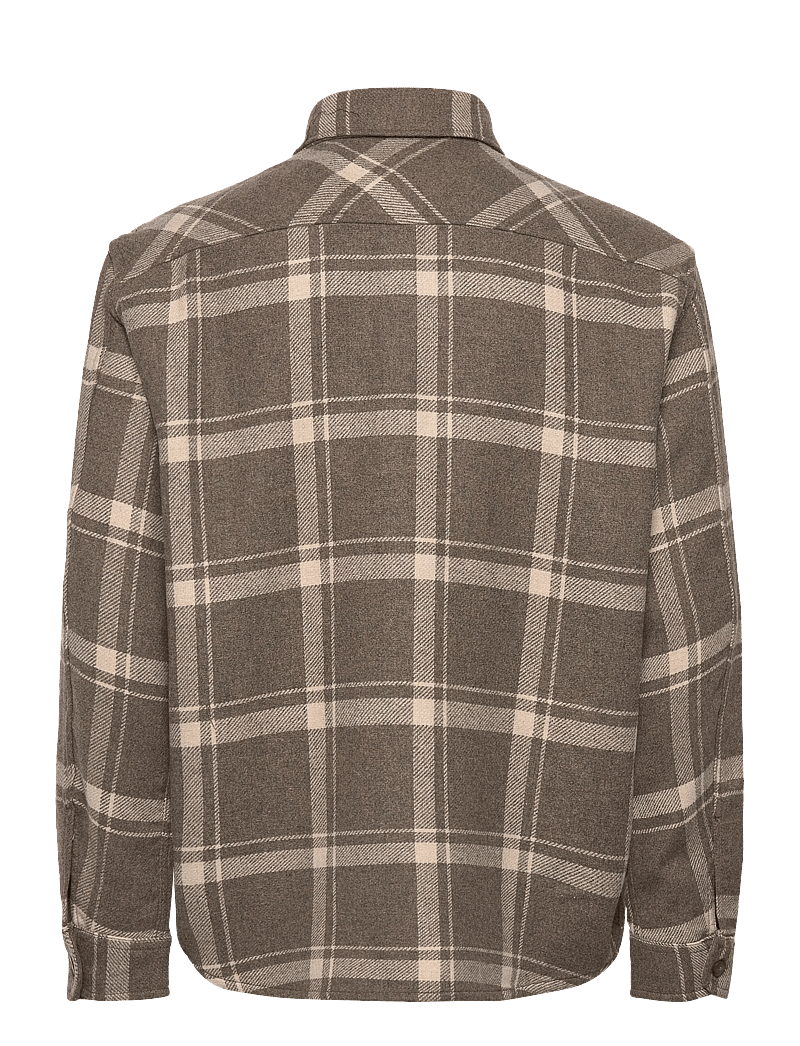 Selected - SLHRLXPABLO WOOL BLEND OVERSHIRT - ternede skjorter - morel - 1