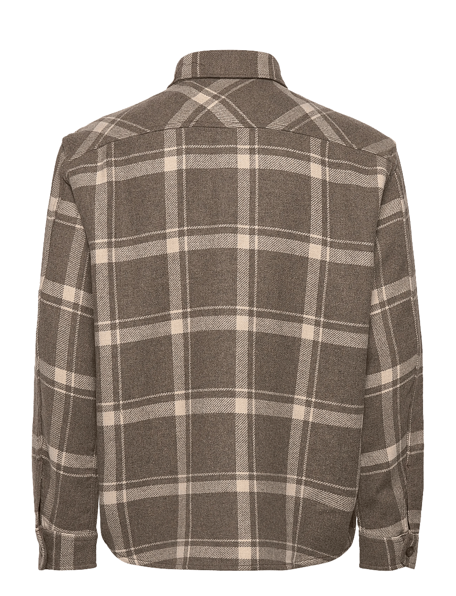 Selected - SLHRLXPABLO WOOL BLEND OVERSHIRT - chemises à carreaux - morel - 1