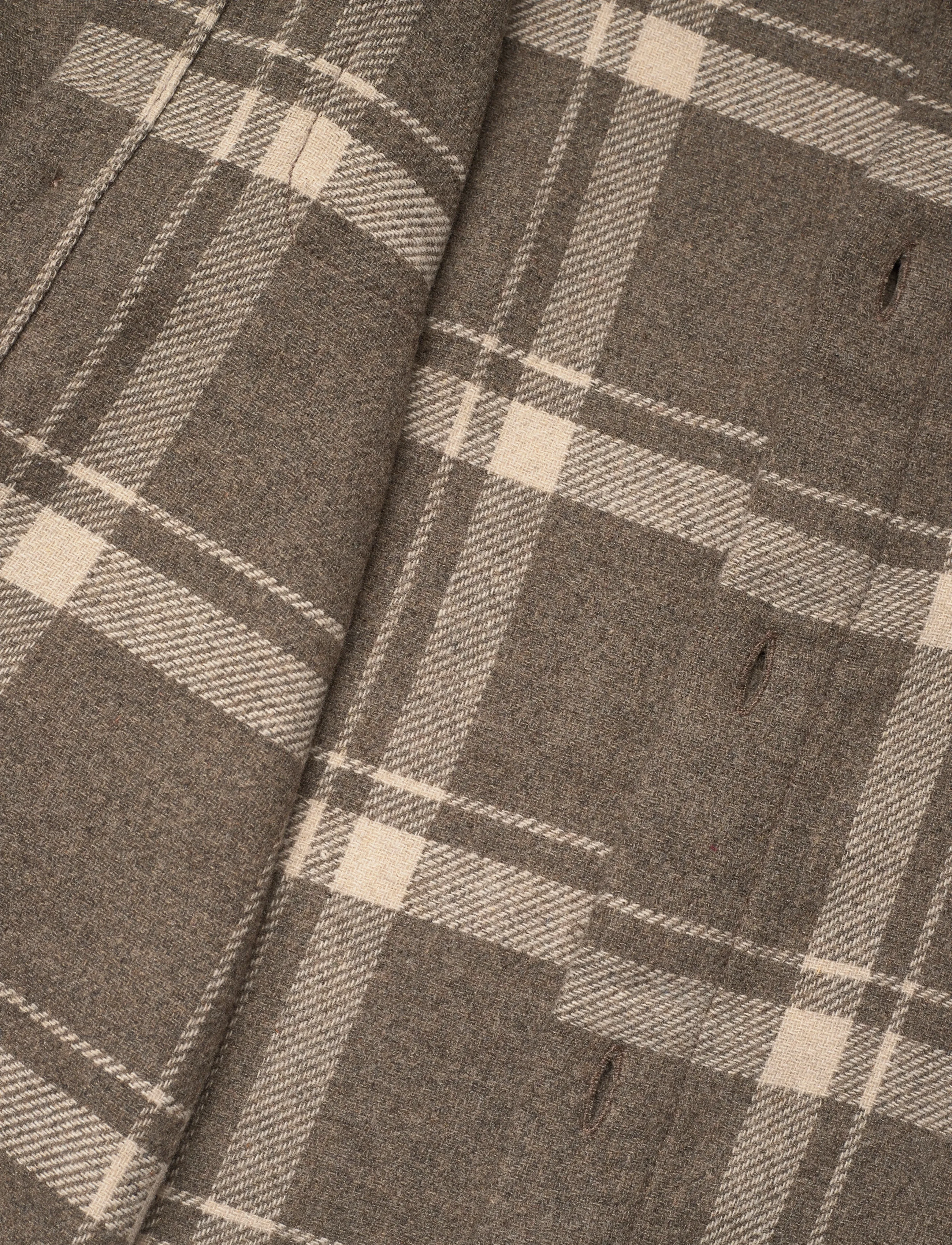 Selected - SLHRLXPABLO WOOL BLEND OVERSHIRT - ruudulised särgid - morel - 3
