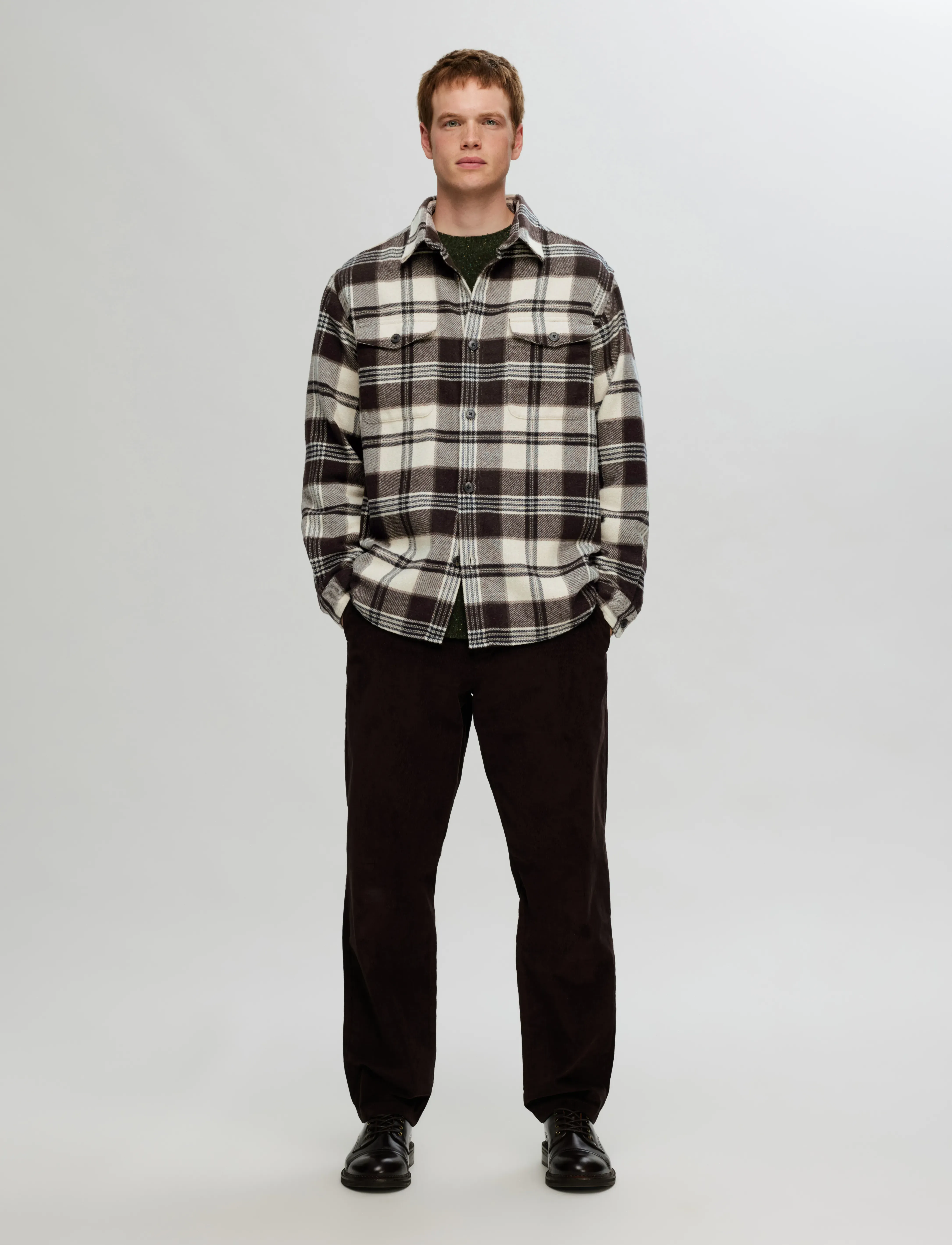 Selected - SLHRLXPABLO WOOL BLEND OVERSHIRT - ternede skjorter - pure cashmere - 3