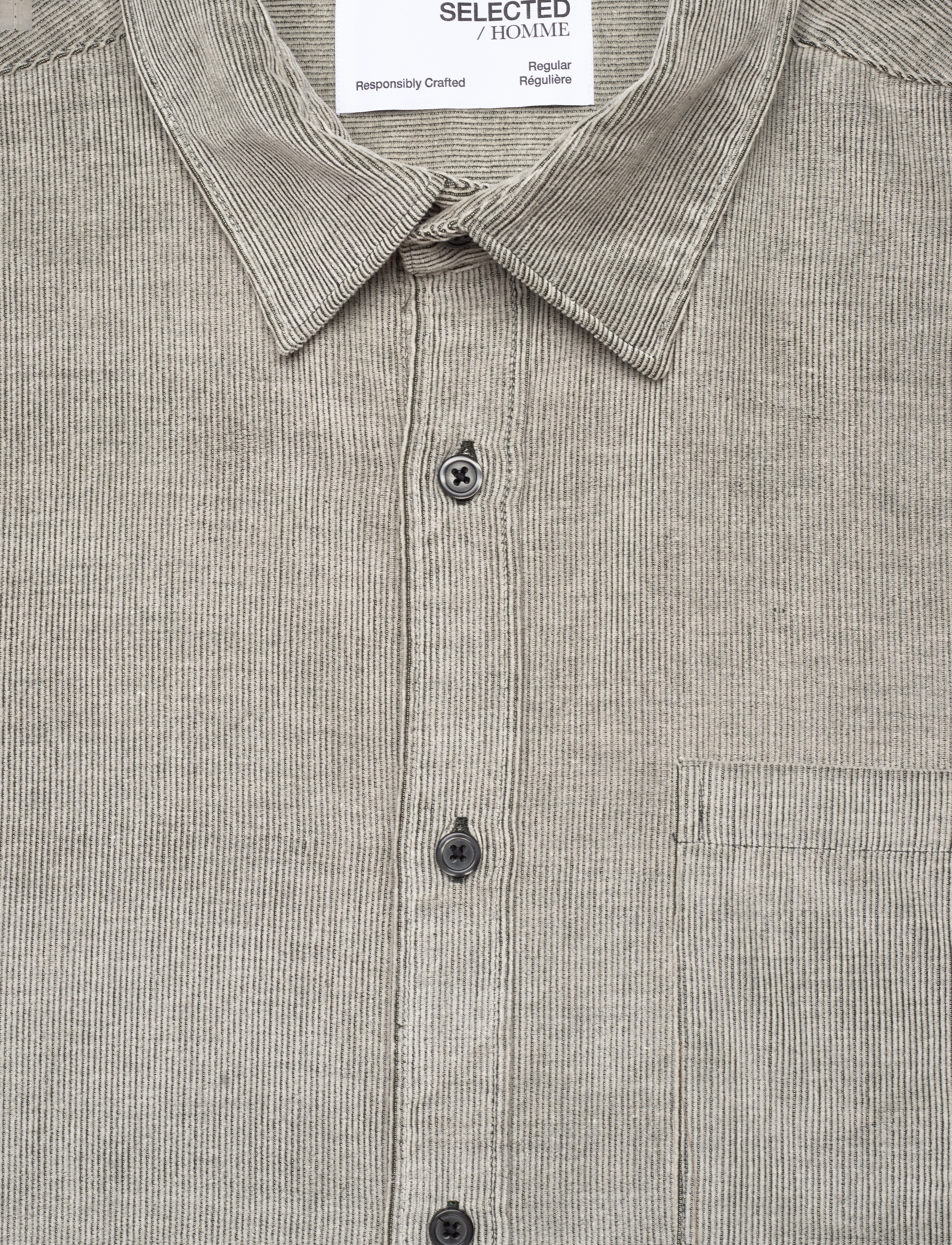 Selected - SLHREGBENJAMIN CORD SHIRT LS W - rosin - 2