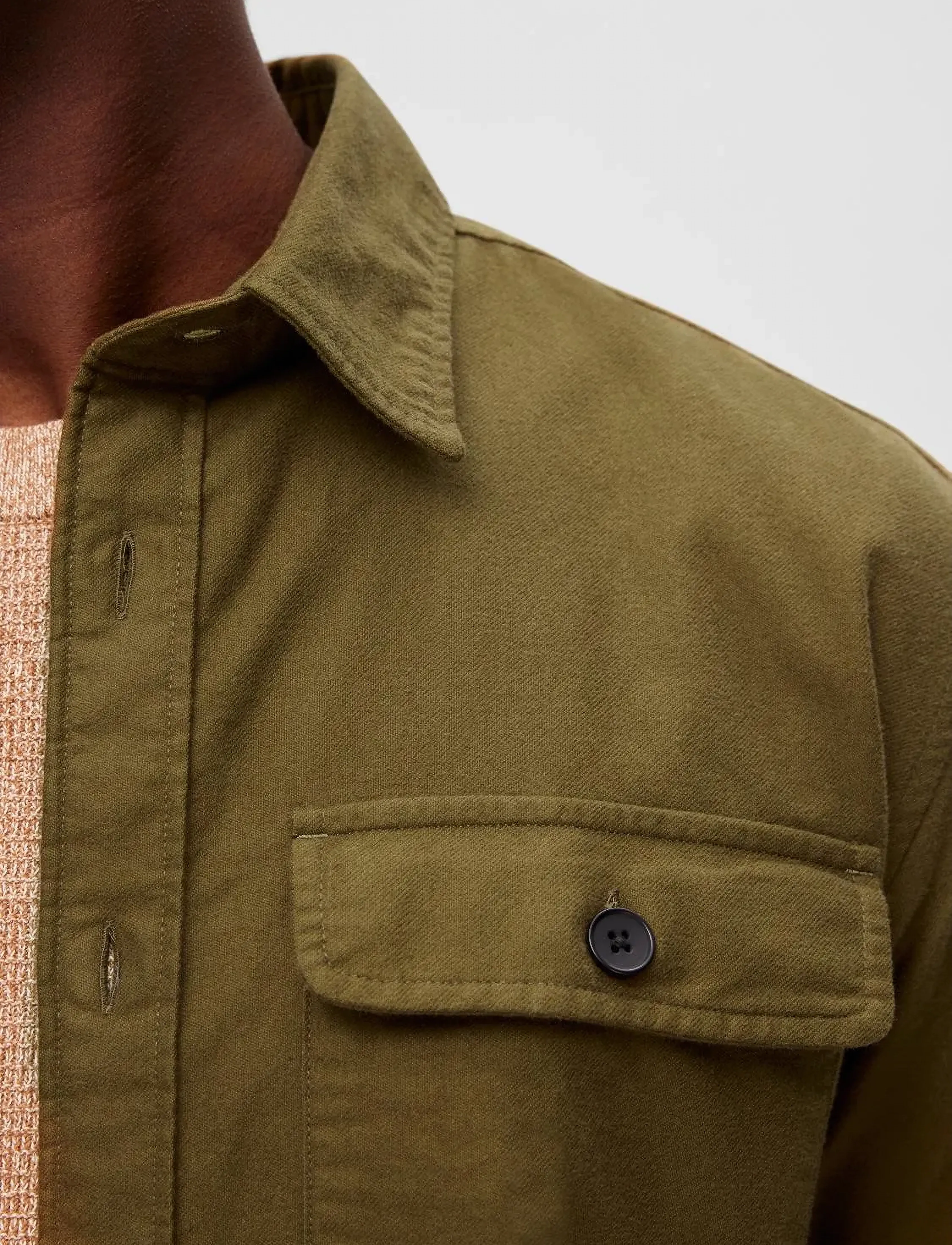 Selected - SLHLOOSEROLF LS OVERSHIRT W - herren - dark olive - 5