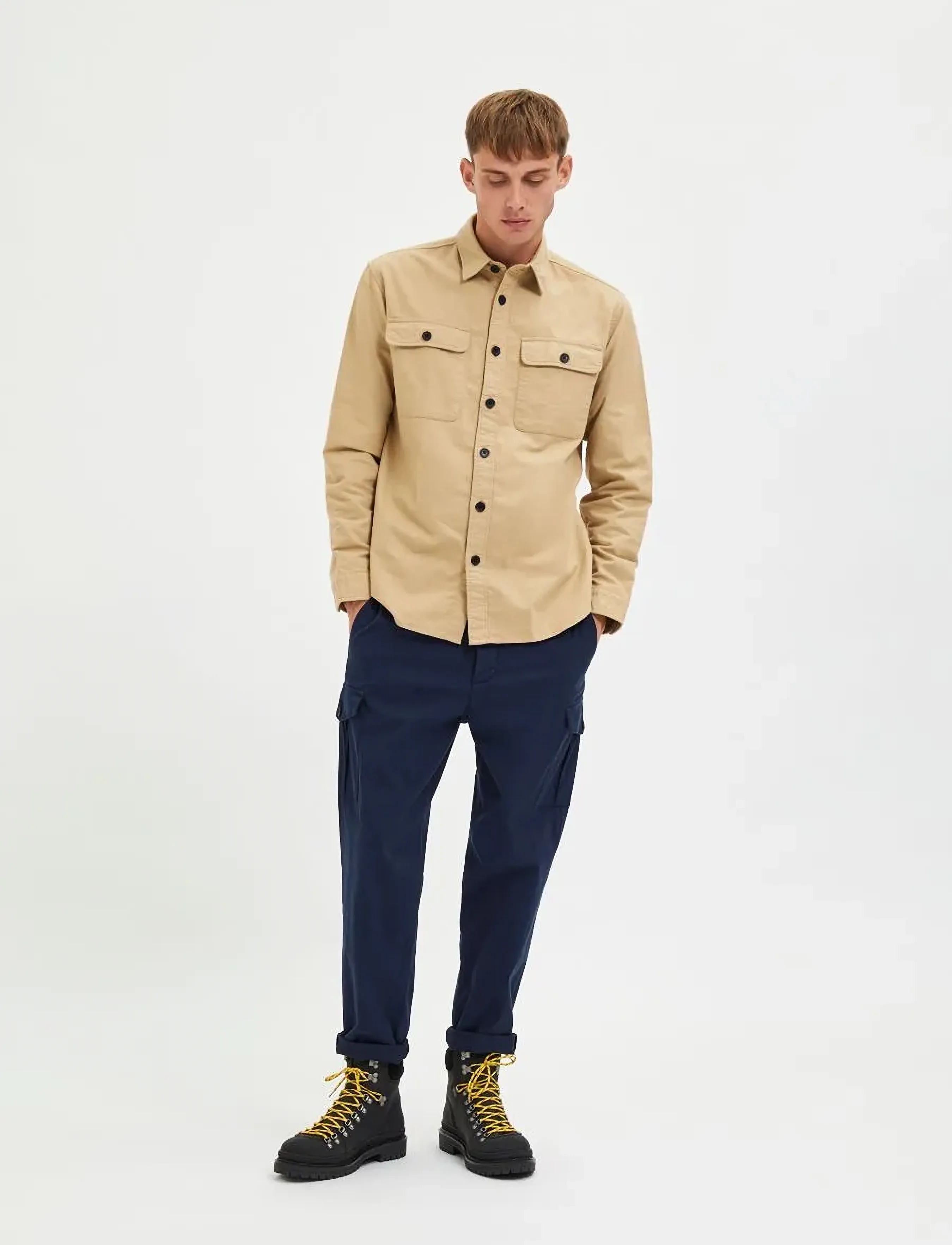 Selected - SLHLOOSEROLF LS OVERSHIRT W - mænd - incense - 5