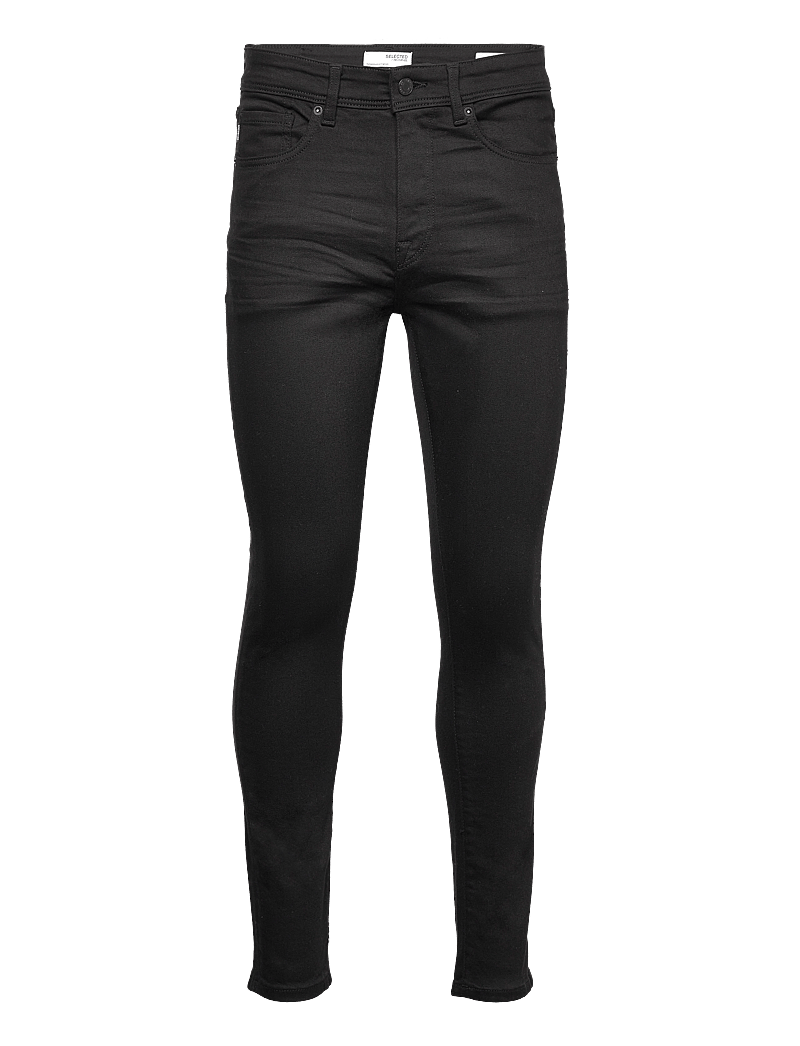 Selected - SLH175-SLIM LEON 24001 BLACK JNS NOOS - slim fit jeans - black denim - 1