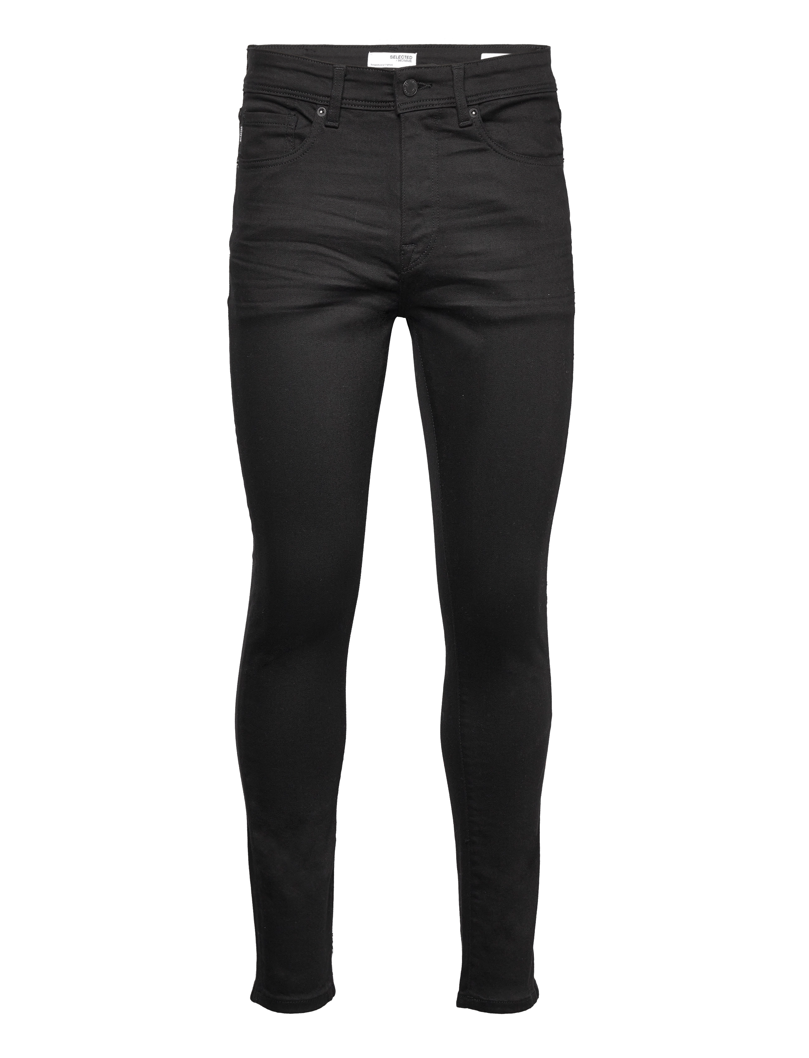 Selected SLH175-SLIM LEON 24001 BLACK JNS NOOS - Jeans - BLACK DENIM / black