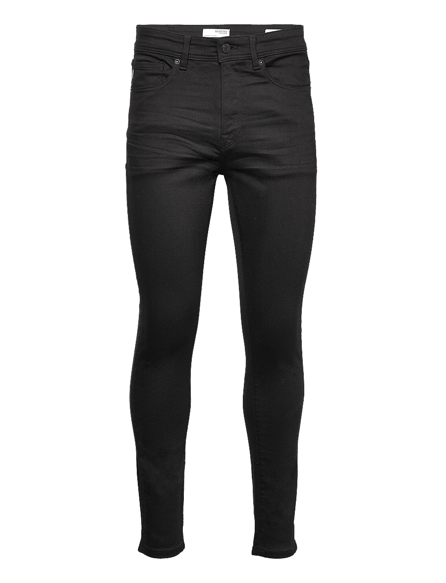 Selected - SLH175-SLIM LEON 24001 BLACK JNS NOOS - slim jeans - black denim - 1