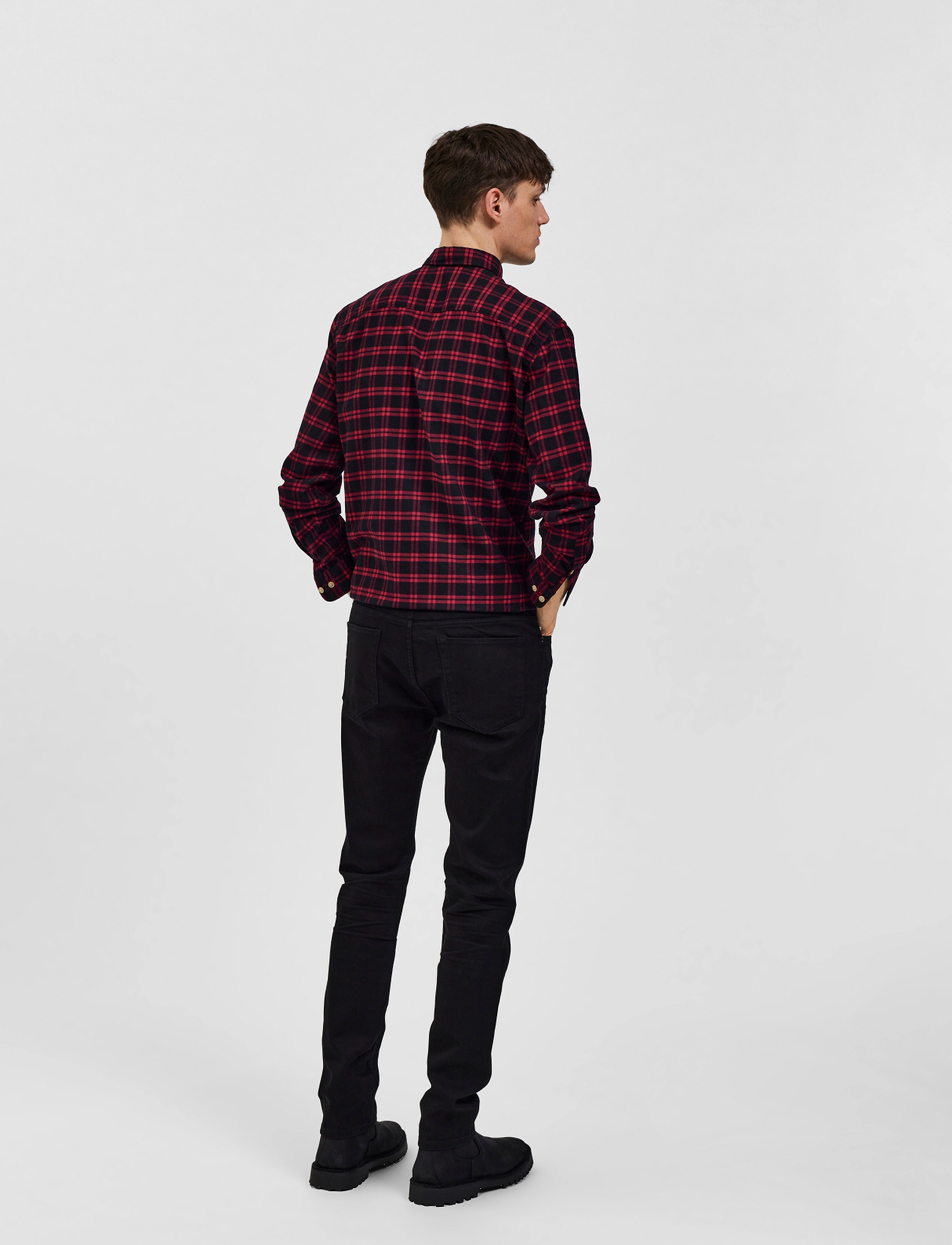 Selected - SLH175-SLIM LEON 24001 BLACK JNS NOOS - slim jeans - black denim - 3