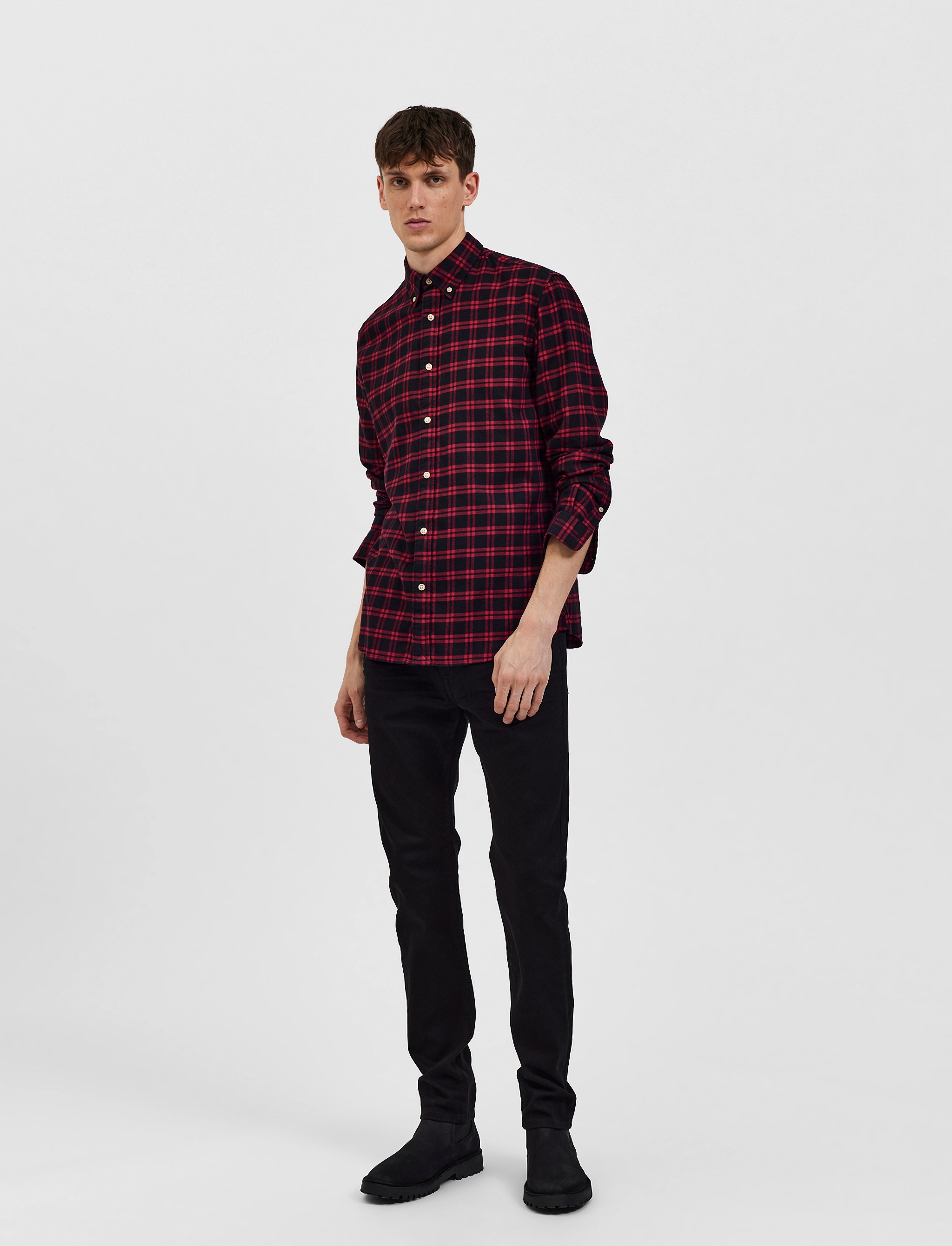 Selected - SLH175-SLIM LEON 24001 BLACK JNS NOOS - slim jeans - black denim - 4