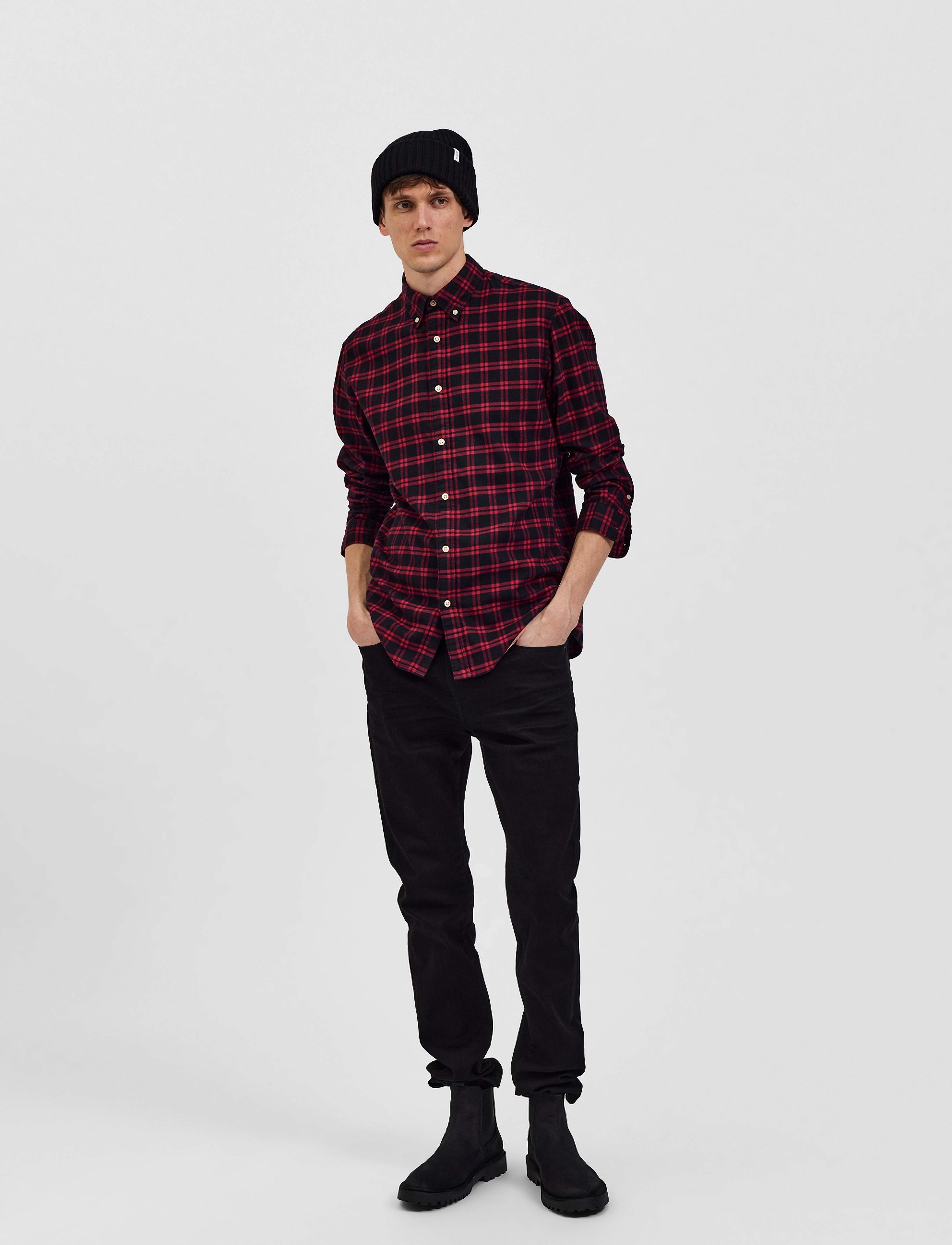 Selected - SLH175-SLIM LEON 24001 BLACK JNS NOOS - slim jeans - black denim - 5