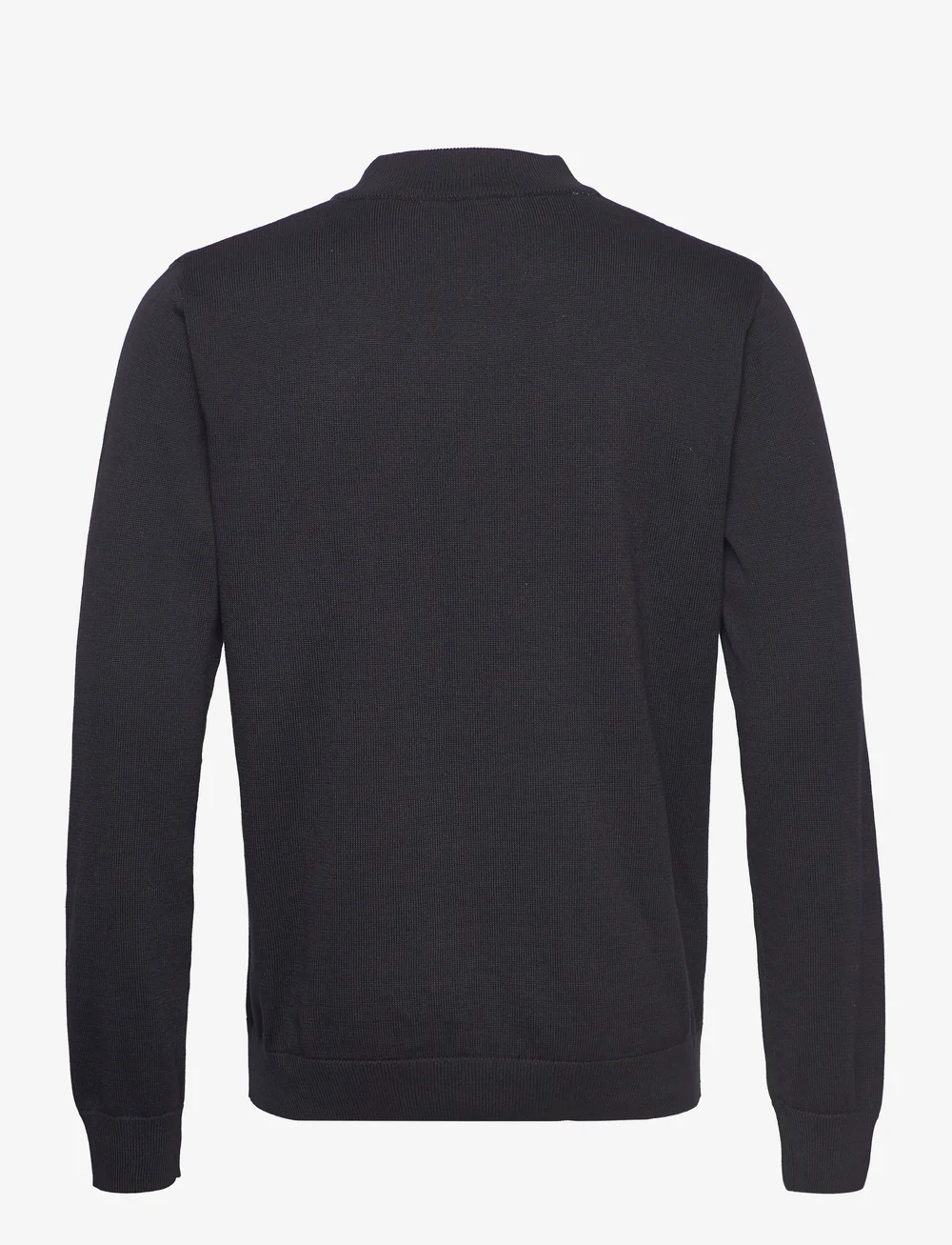 Selected - SLHROBERT LS KNIT MOCK NECK - Ümmarguse kaelusega kudumid - black - 2