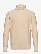 SLHAXEL LS KNIT ROLL NECK W - OATMEAL