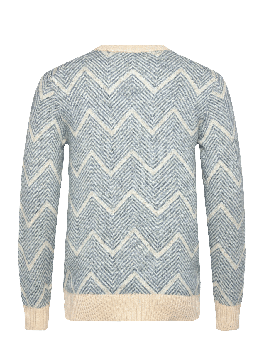 Selected - SLHRAI LS KNIT CREW NECK NOOS - rundhals - blue mirage - 1