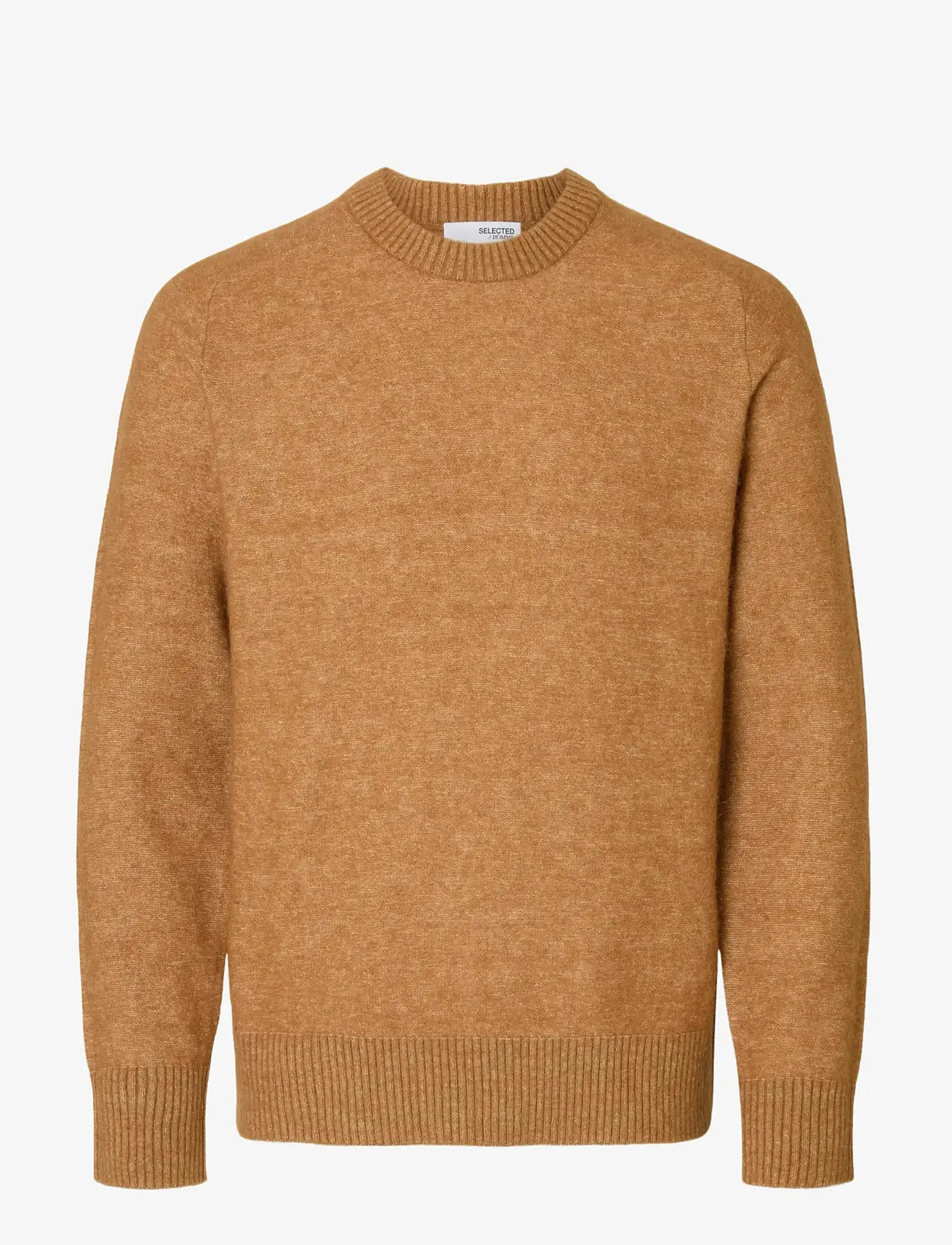 Selected - SLHRAI LS KNIT CREW NECK NOOS - rundhalsad - chipmunk - 1