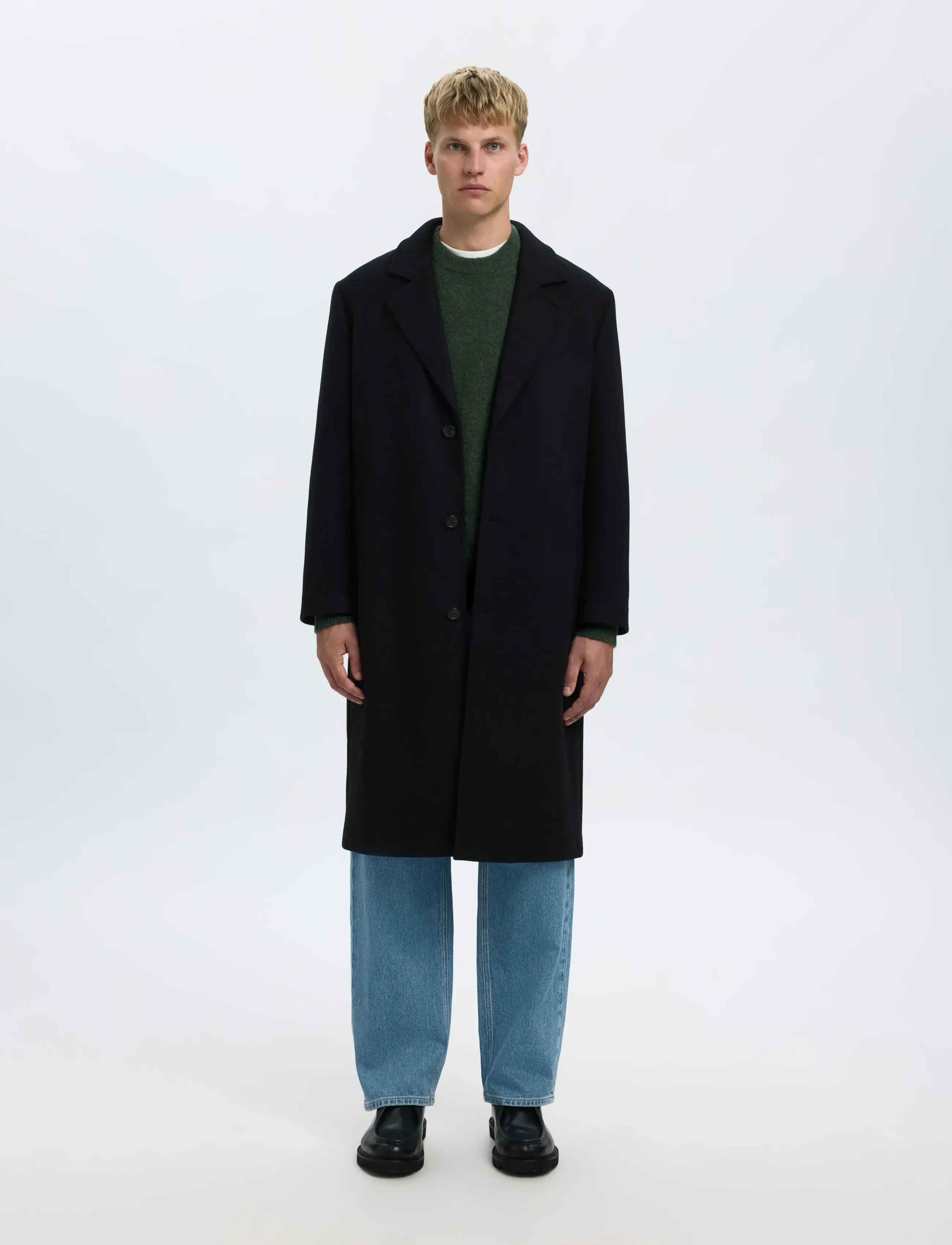 Selected - SLMRAI LS KNIT CREW NECK NOOS - rund hals - deep forest - 5