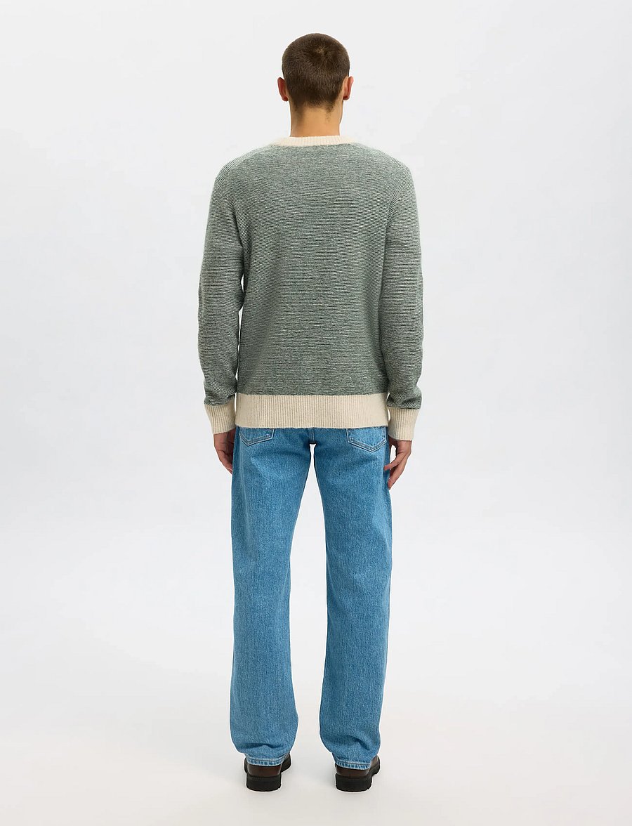 Selected - SLHRAI LS KNIT CREW NECK NOOS - rundhals - deep forest - 3