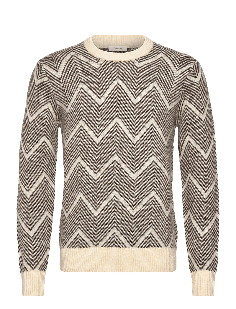 Selected - SLHRAI LS KNIT CREW NECK NOOS - rundhalsad - delicioso - 0