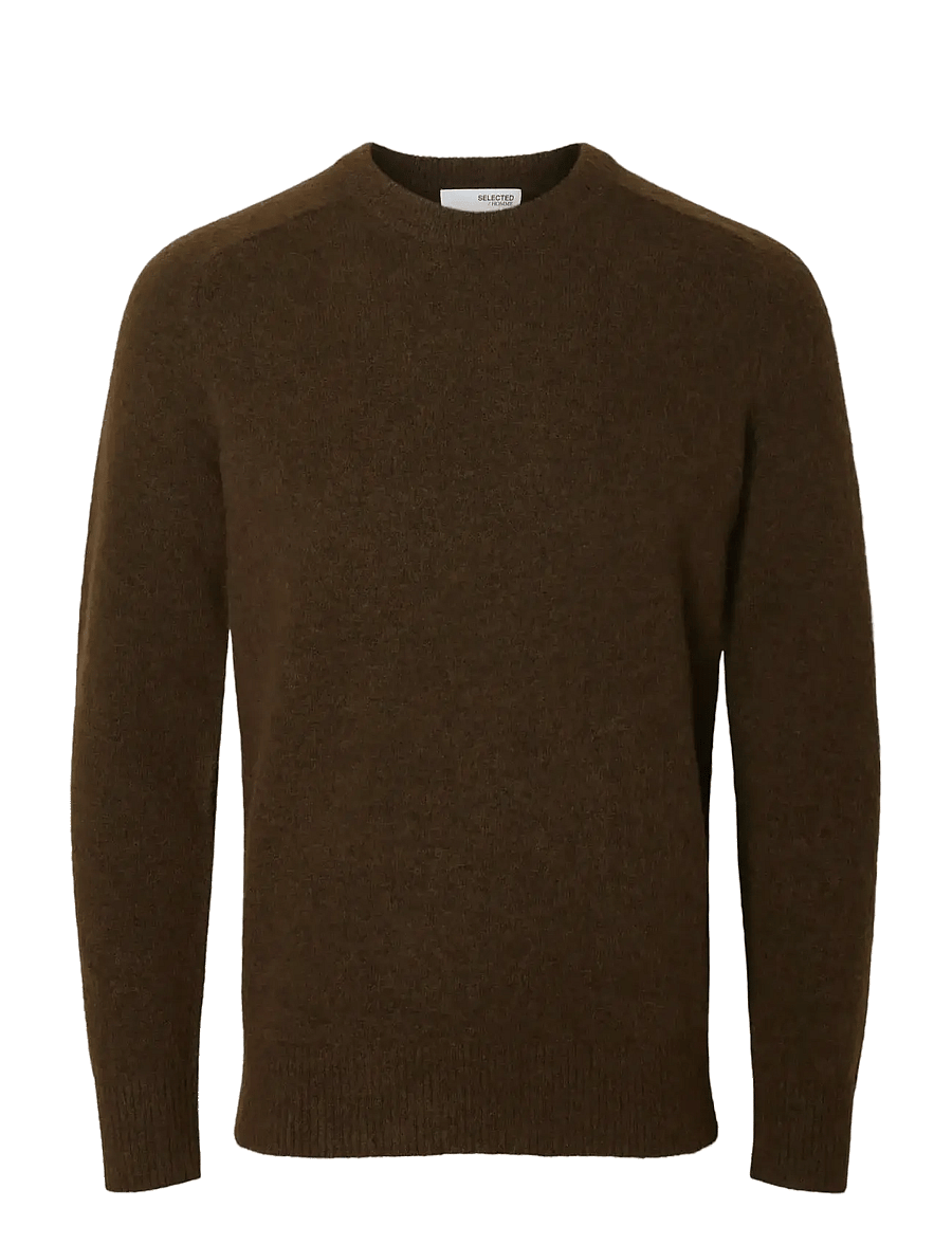 Selected - SLHRAI LS KNIT CREW NECK NOOS - rundhals - demitasse - 1