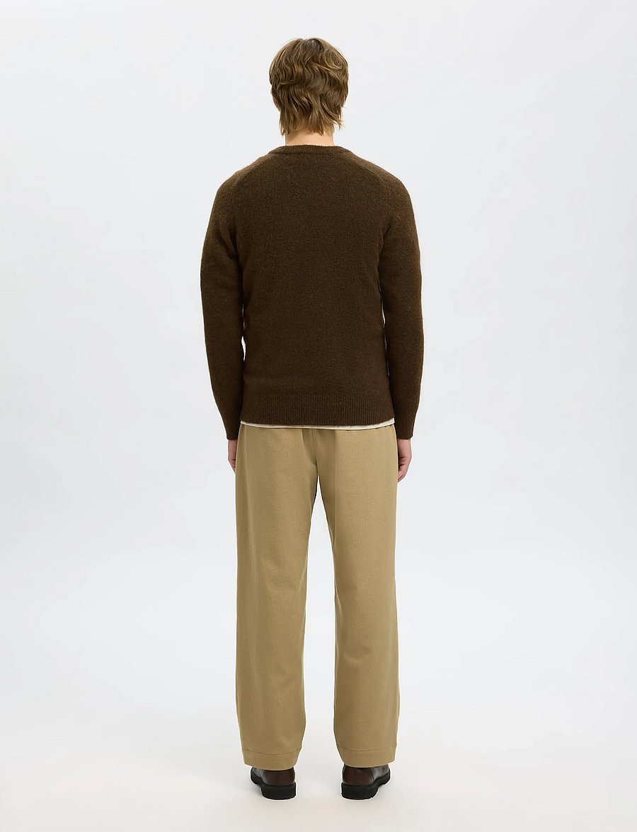 Selected - SLHRAI LS KNIT CREW NECK NOOS - rundhals - demitasse - 2