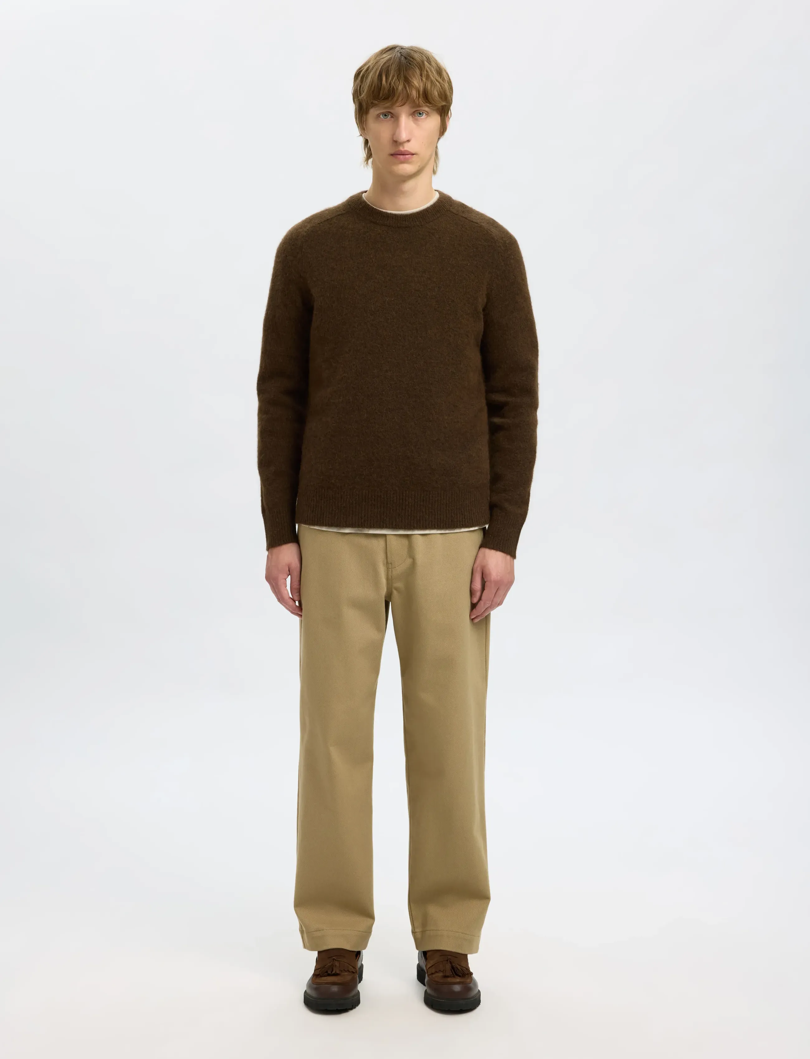 Selected - SLMRAI LS KNIT CREW NECK NOOS - rund hals - demitasse - 3