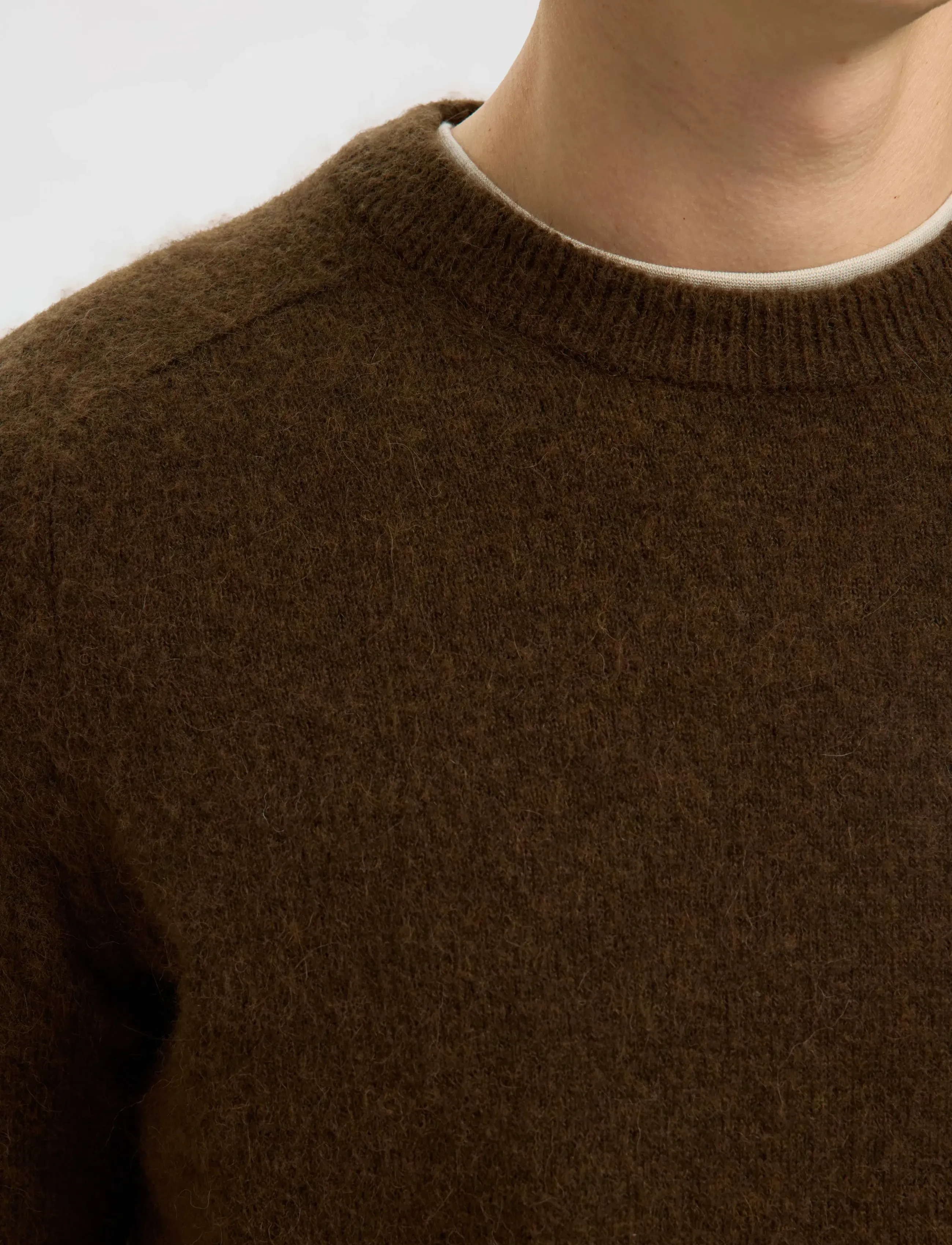 Selected - SLMRAI LS KNIT CREW NECK NOOS - rundhals - demitasse - 4