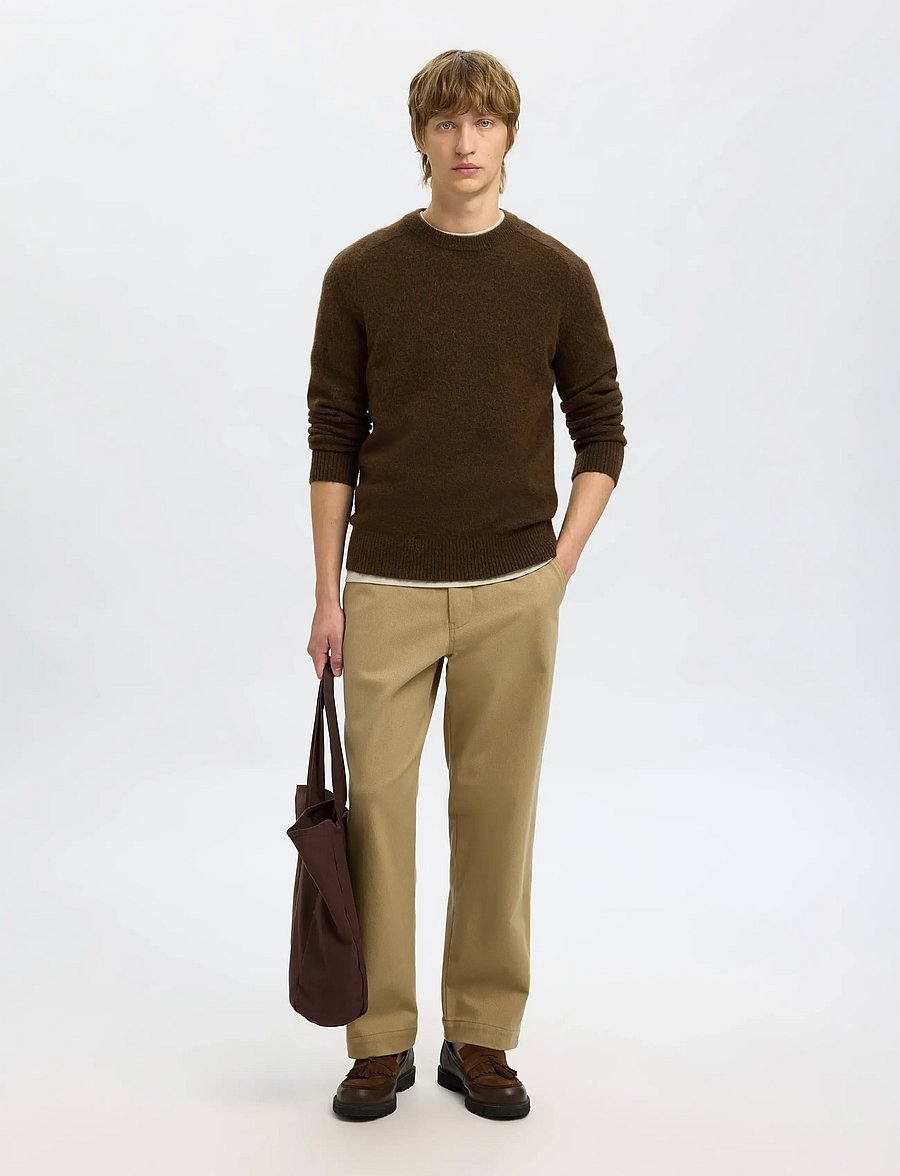 Selected - SLHRAI LS KNIT CREW NECK NOOS - rundhals - demitasse - 5