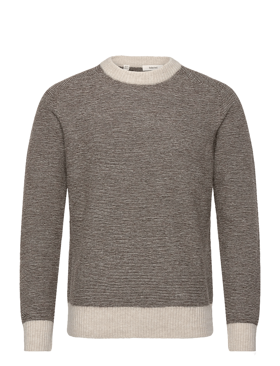 Selected - SLHRAI LS KNIT CREW NECK NOOS - rundhals - demitasse - 1