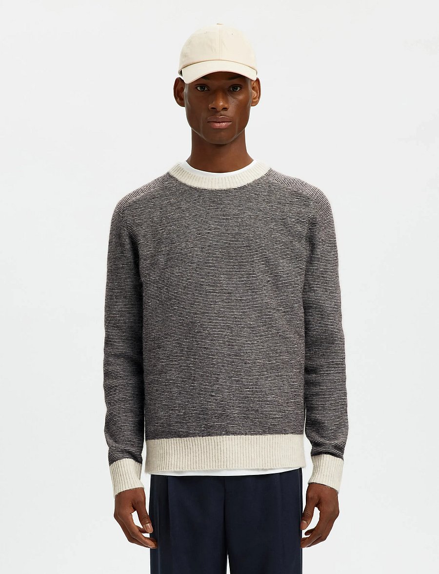 Selected - SLHRAI LS KNIT CREW NECK NOOS - rundhals - demitasse - 0