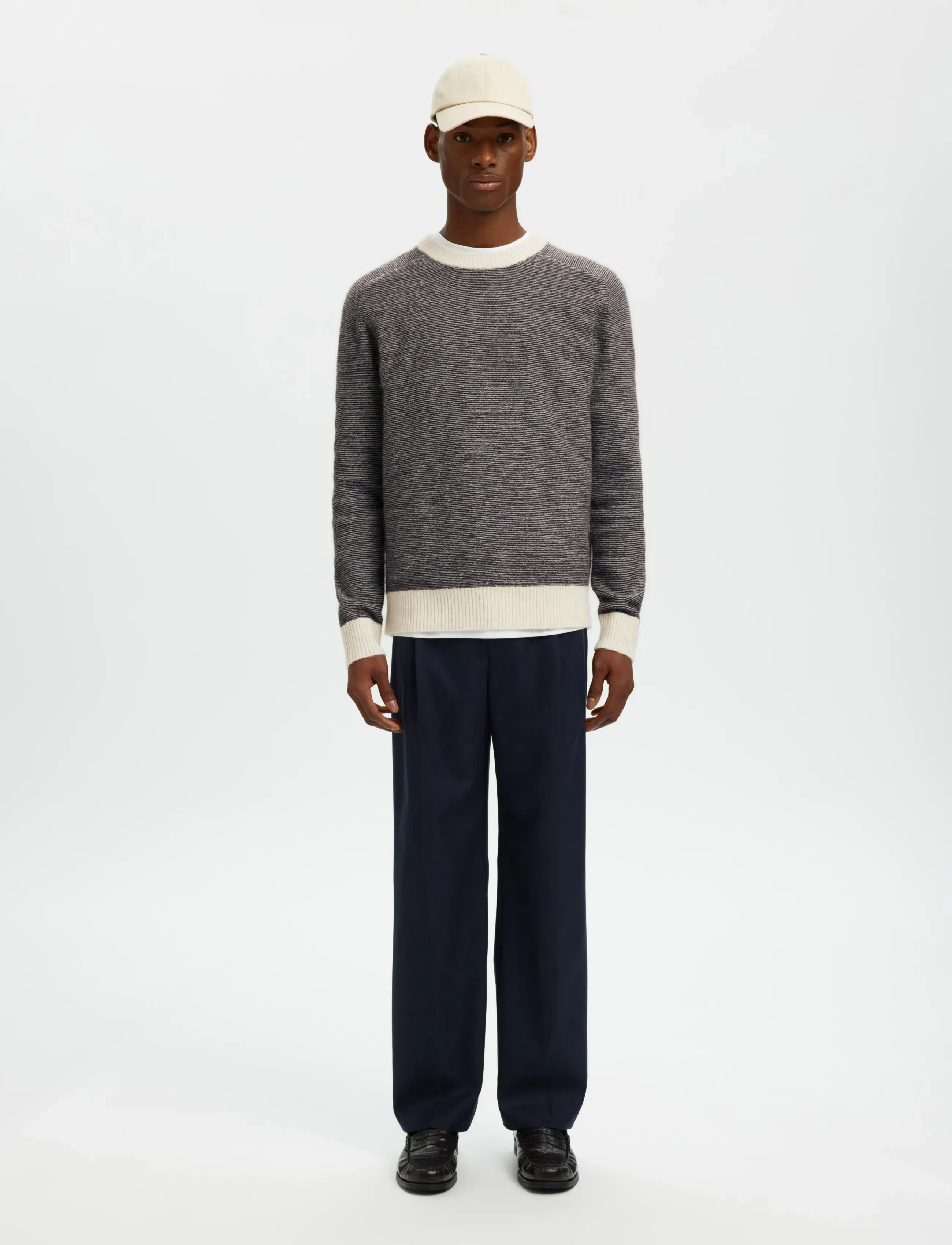 Selected - SLMRAI LS KNIT CREW NECK NOOS - rundhals - demitasse - 5