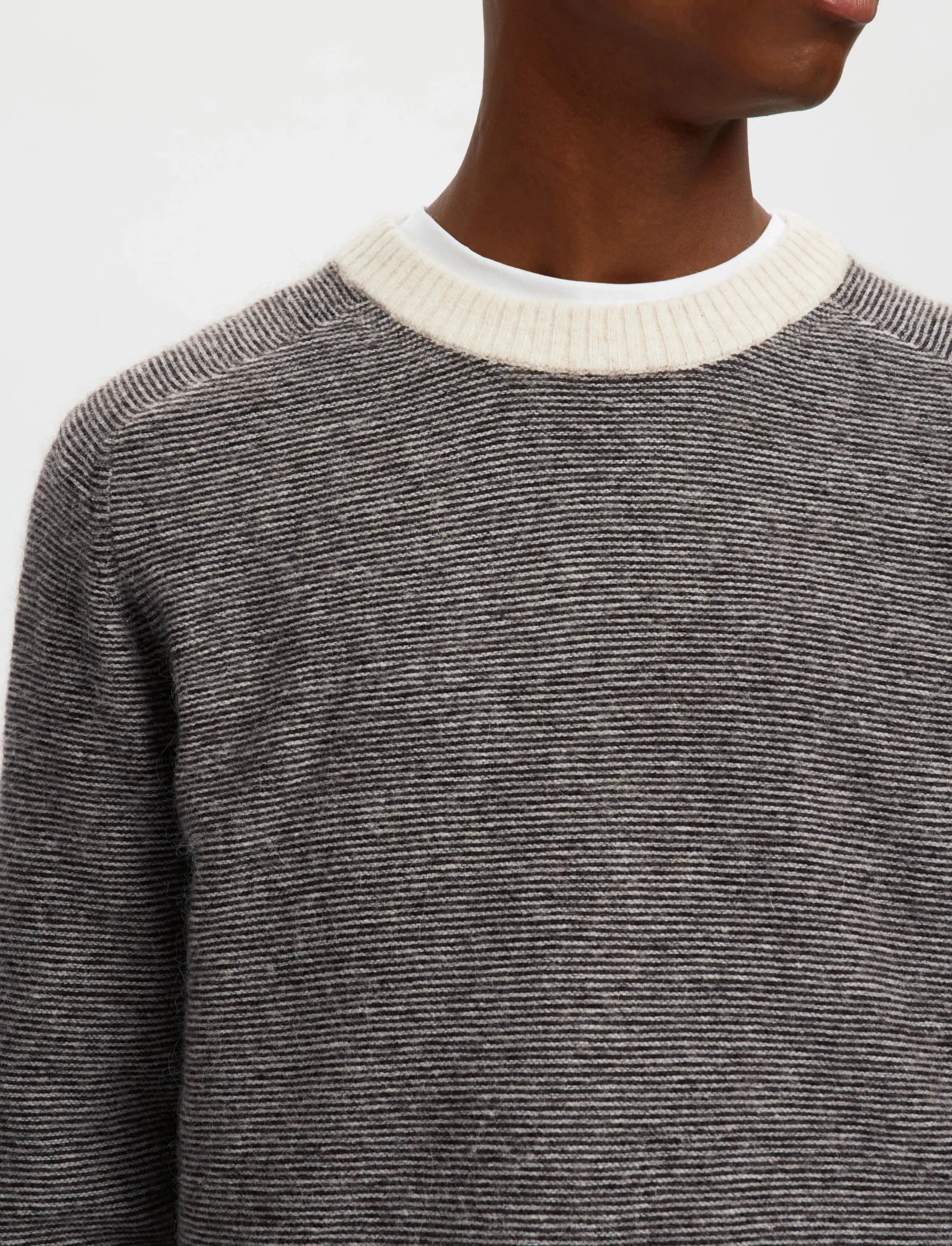 SELECTED Slmrai Ls Knit Crew Neck Noos stickade tröjor herr – bild 7